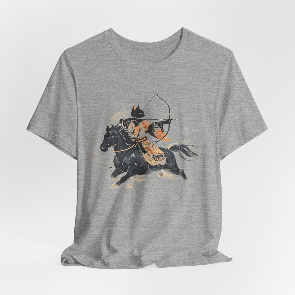 Year of the Horse Kyudo Archer Cat Ukiyo-e Kimono T-Shirt