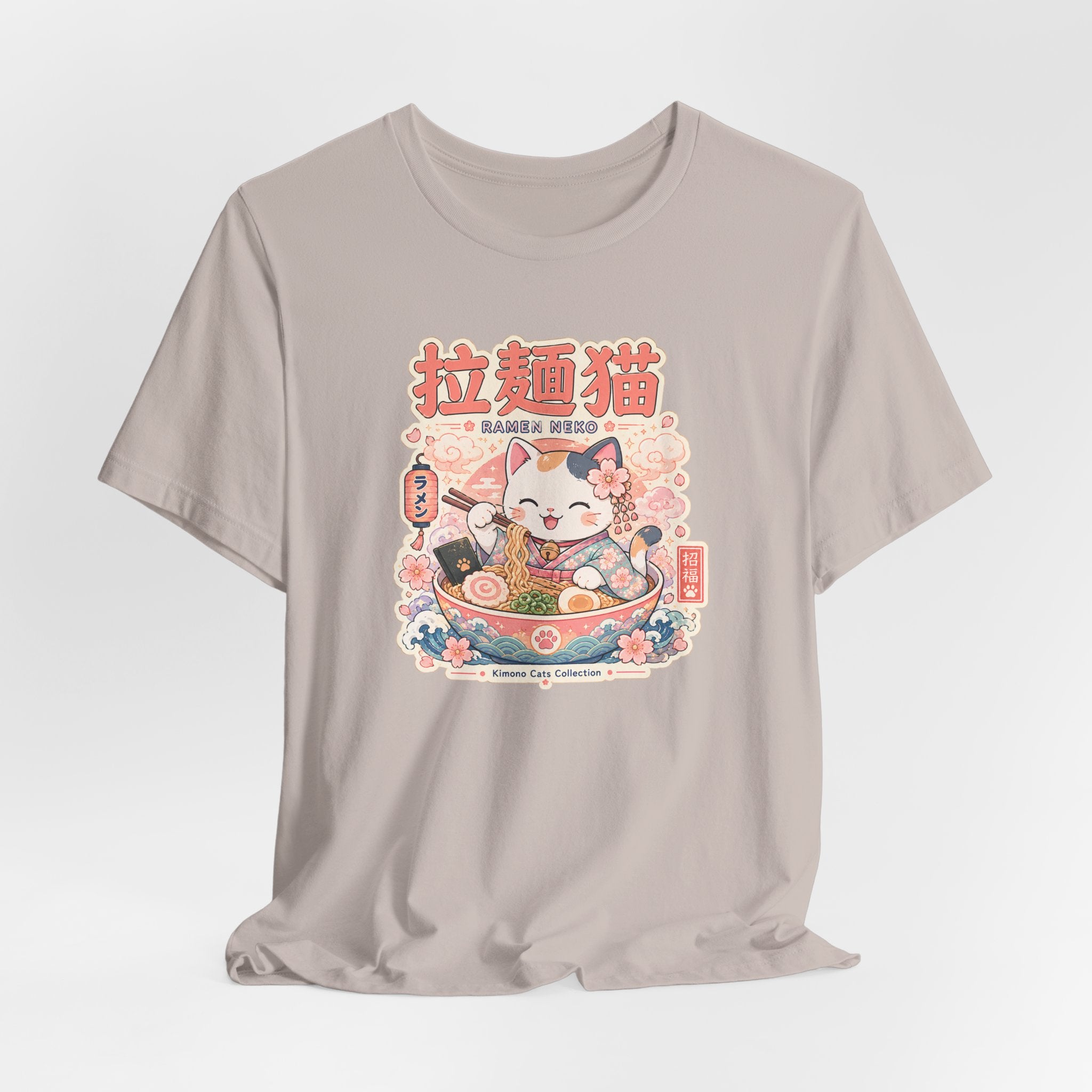 Ramen Neko Tee — Cute Maneki Cat Ramen Bowl Japanese Style T‑Shirt