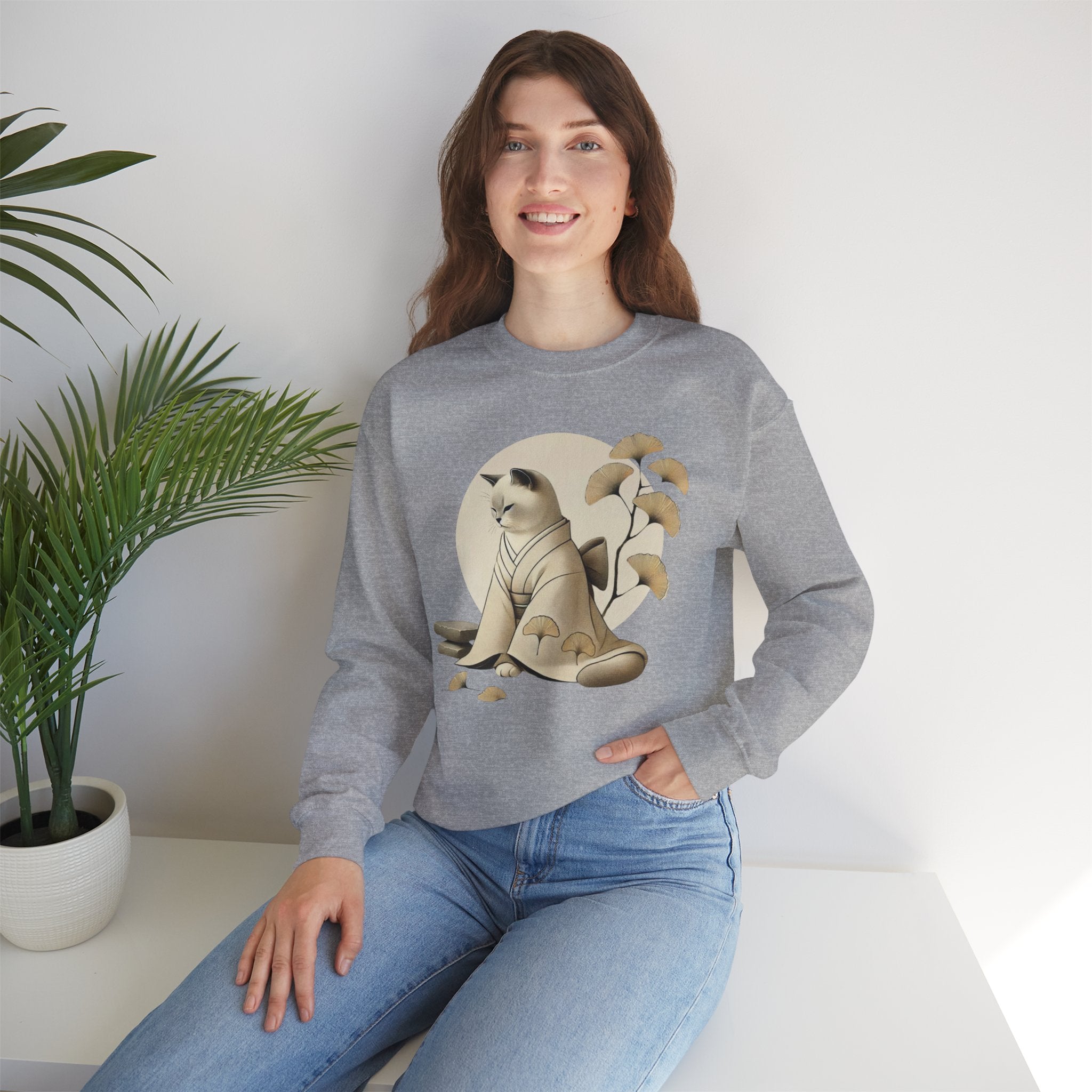 Kimono Cat Sweatshirt - Unisex Crewneck