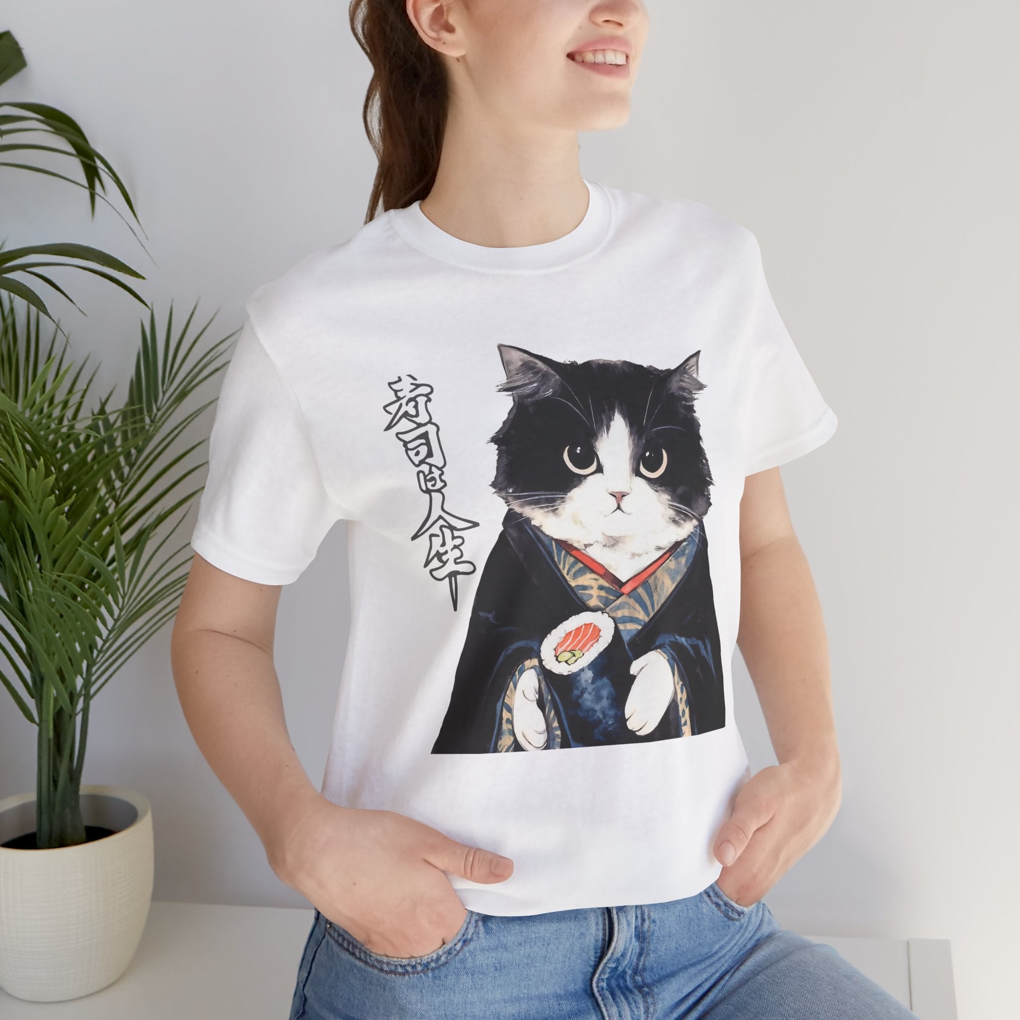 Japanese Neko Cat Tee | Cat in Kimono Shirt