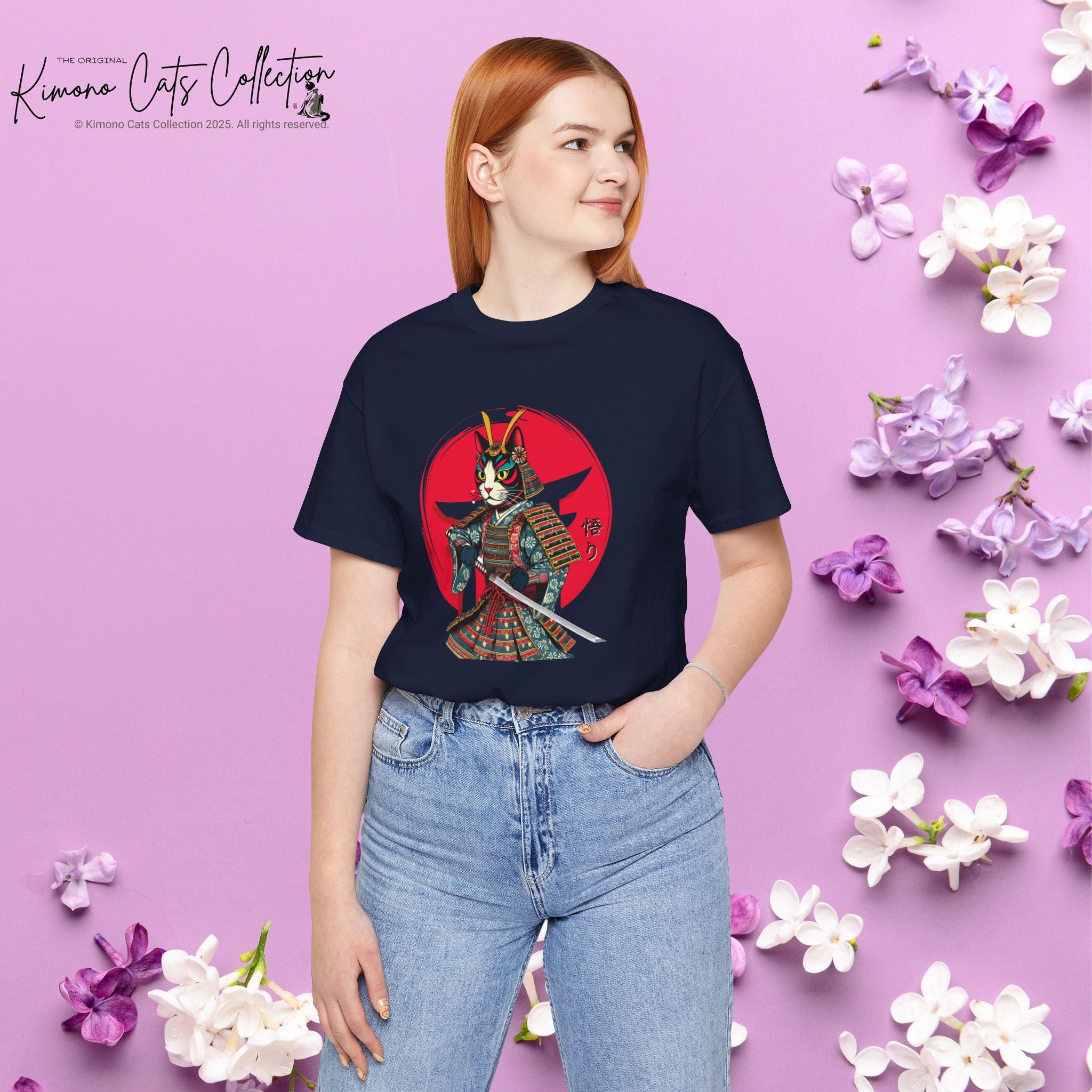 Samurai Cat Warrior Unisex Tee