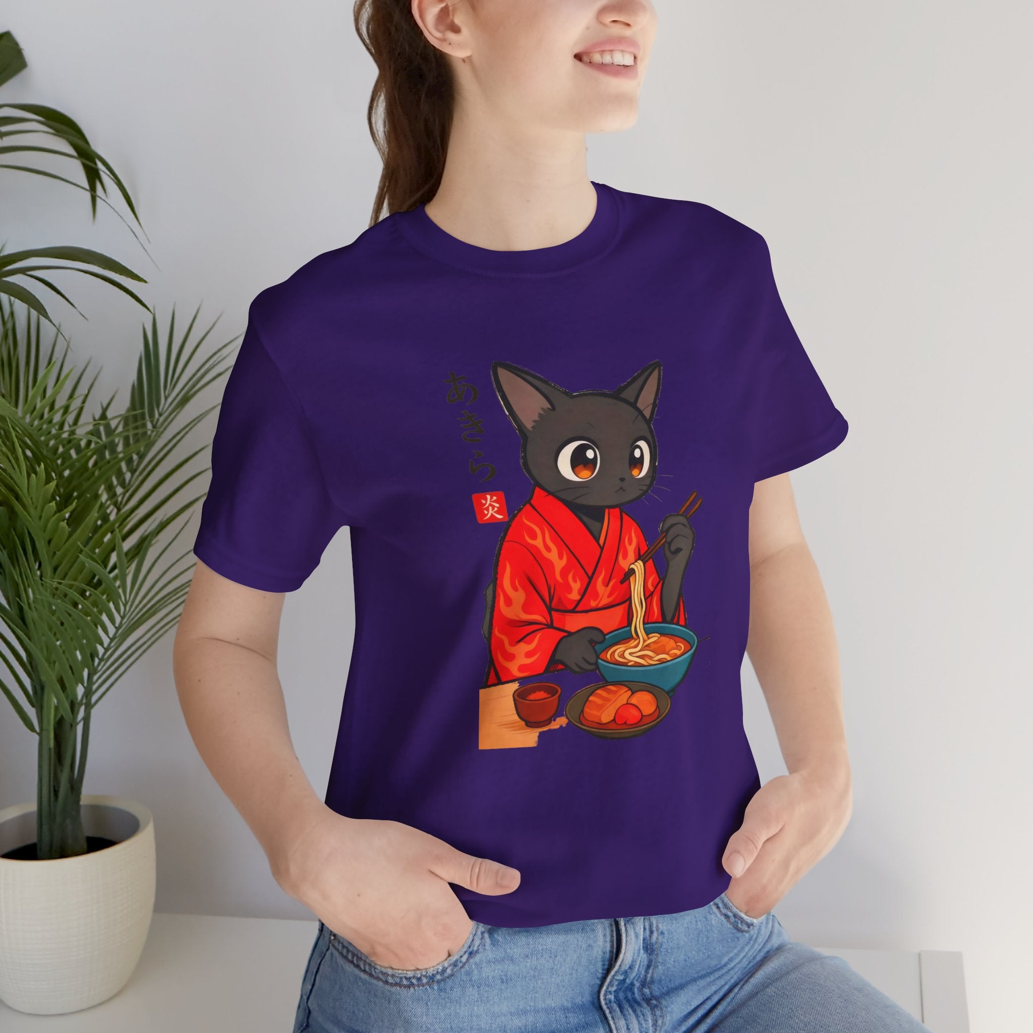 Spicy Ramen Black Cat Shirt - Japanese Noodle Cat Tee