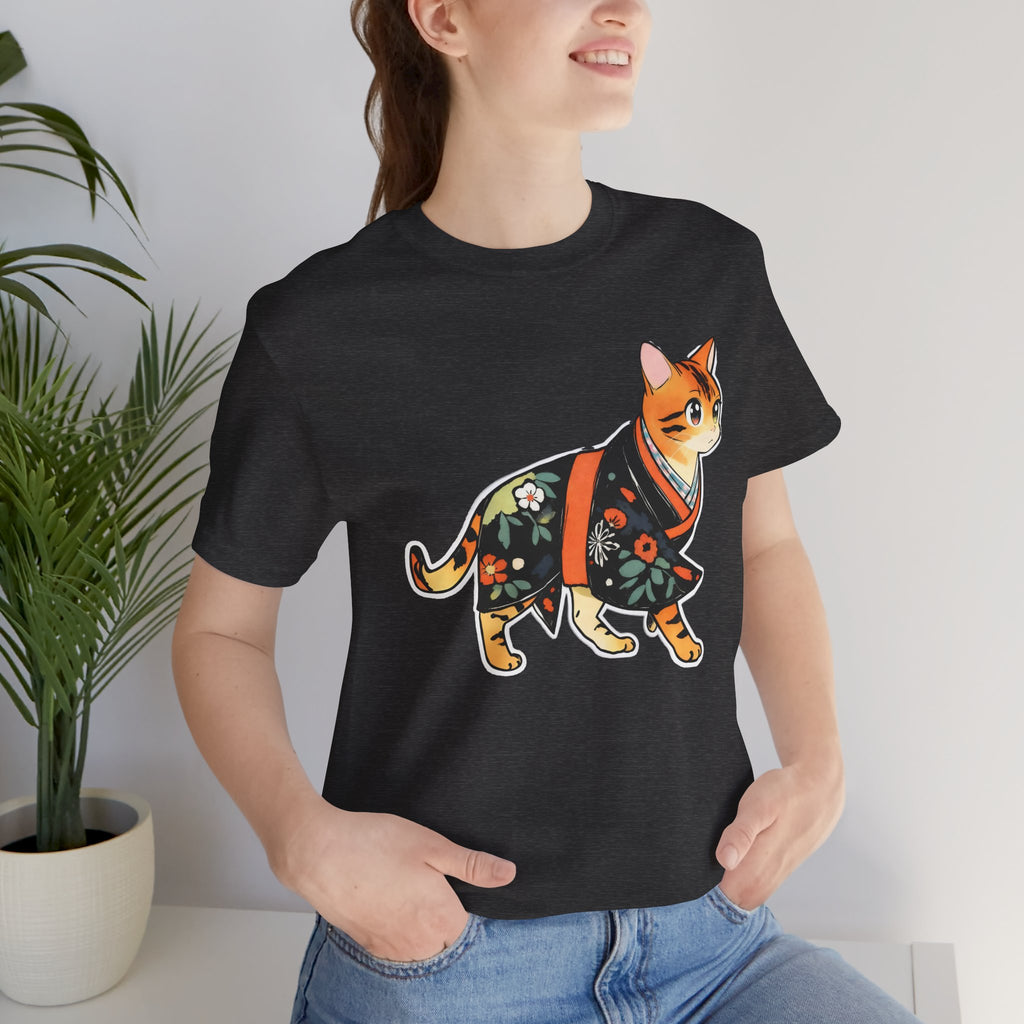 Peaceful Kimono Cat Shirt - Zen Japan Tee for Cat Lovers - Kimono Cats Collection