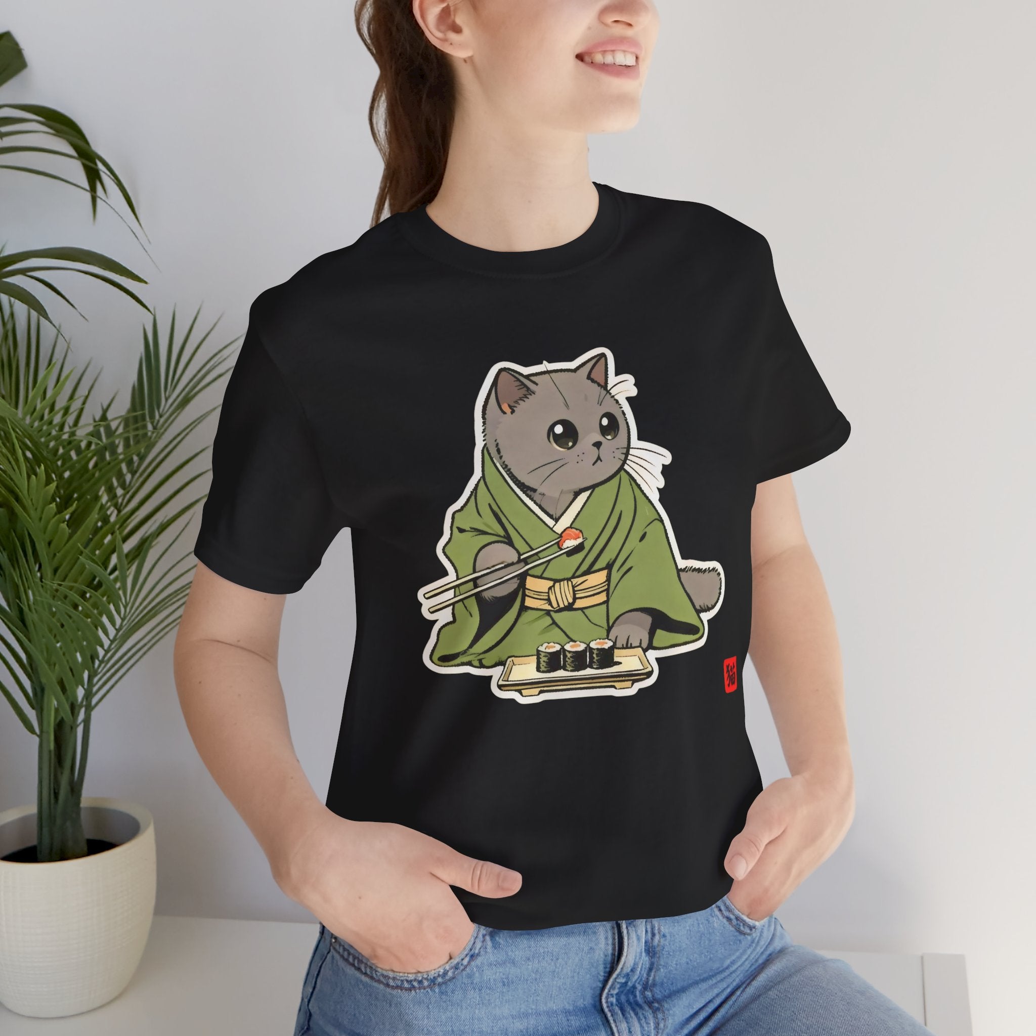 Sushi Cat Shirt - Adorable Japanese Cat Tee for British Shorthair Lovers - Kimono Cats Collection