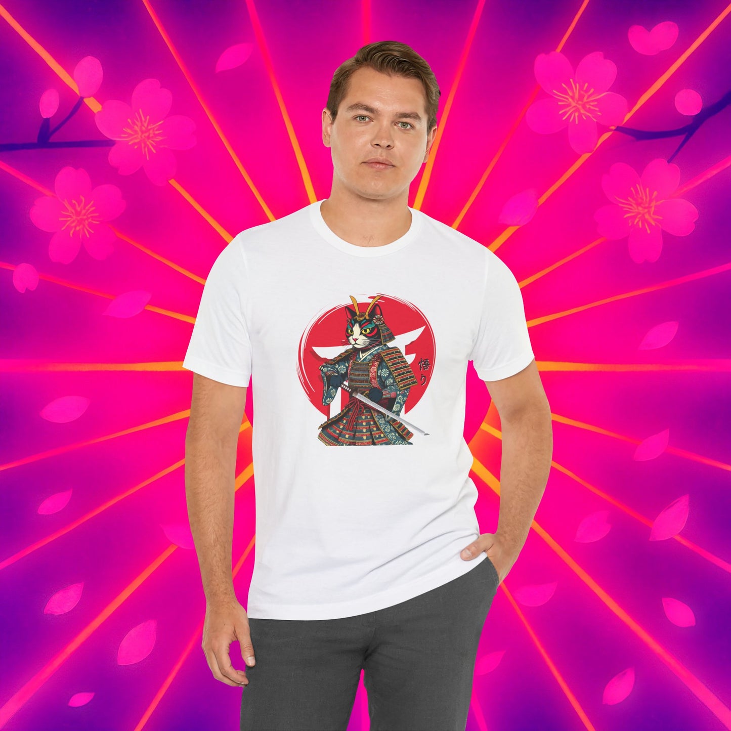 Samurai Cat Warrior Unisex Tee