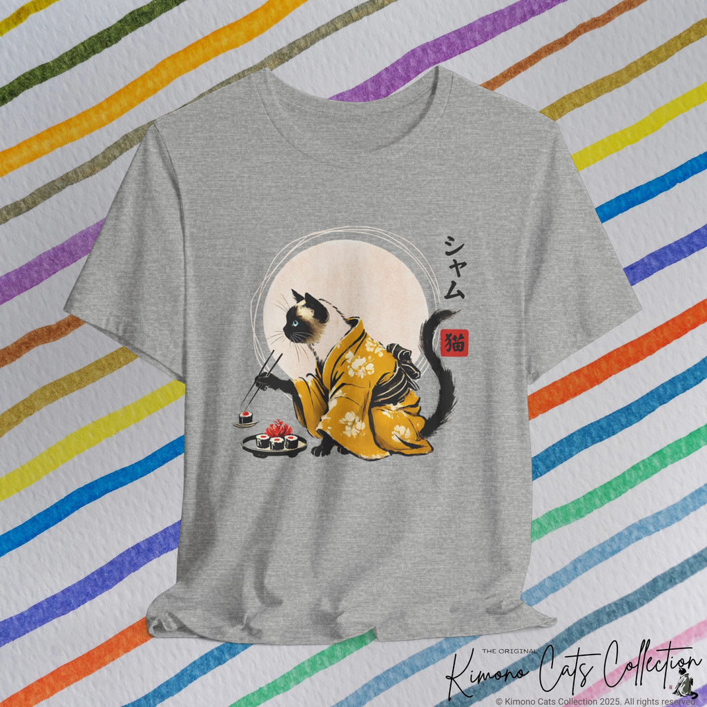 Sushi-Loving Siamese Cat - T-Shirt