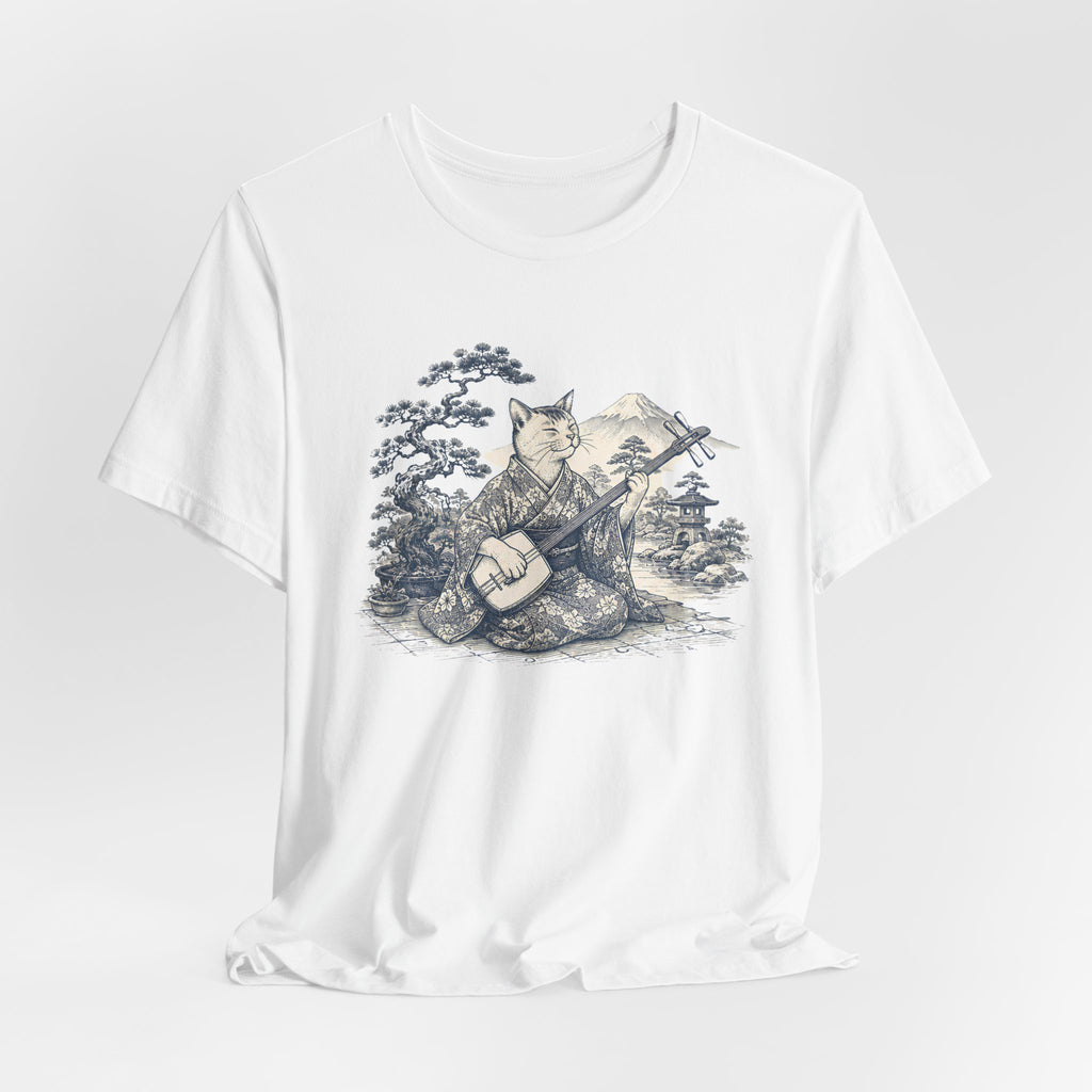 Foxy Banjo Graphic Tee — Vintage Fox Playing Banjo Nature T-Shirt