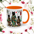 Black Cats Mug - 11-15oz Ceramic Coffee Cup for Cat Lovers