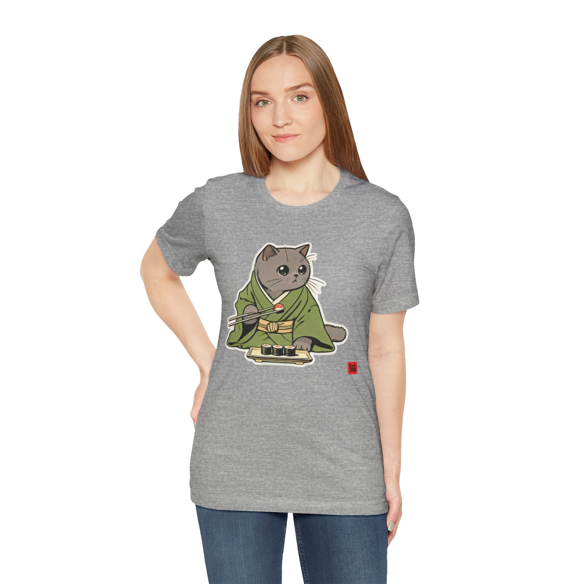 Sushi Cat Shirt - Adorable Japanese Cat Tee for British Shorthair Lovers - Kimono Cats Collection