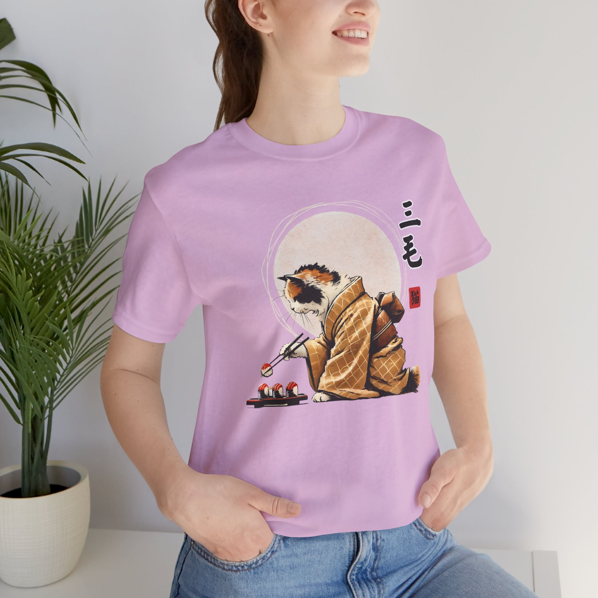 Cat Eating Sushi Tee