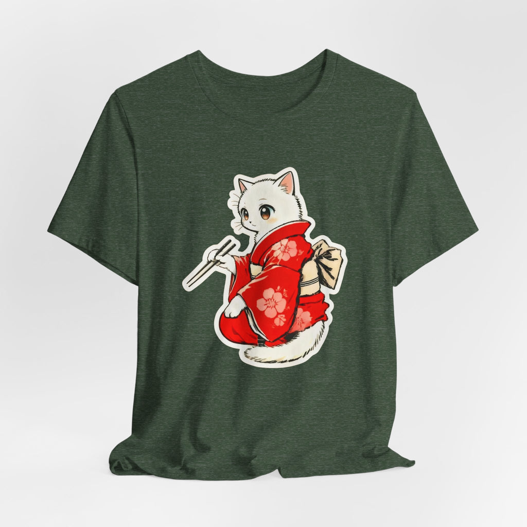 Sushi Kimono Cat Shirt - Cute Japanese Tee