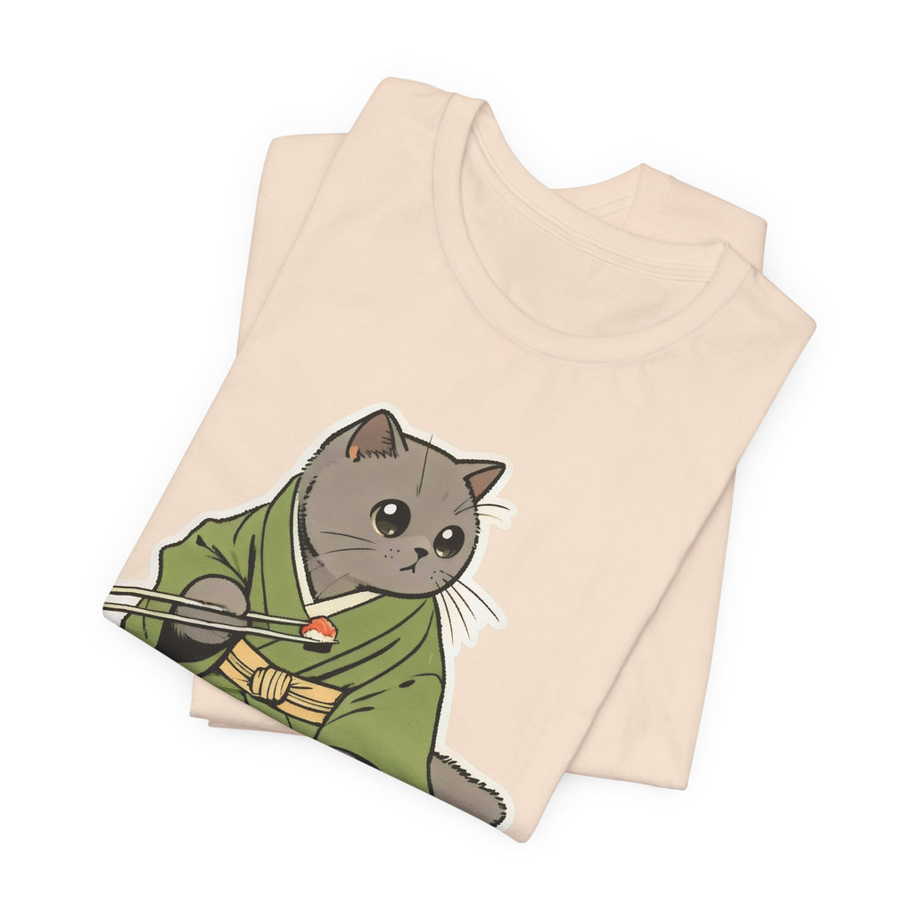 Sushi Cat Tee - Cute Japanese Cat Shirt, British Shorthair