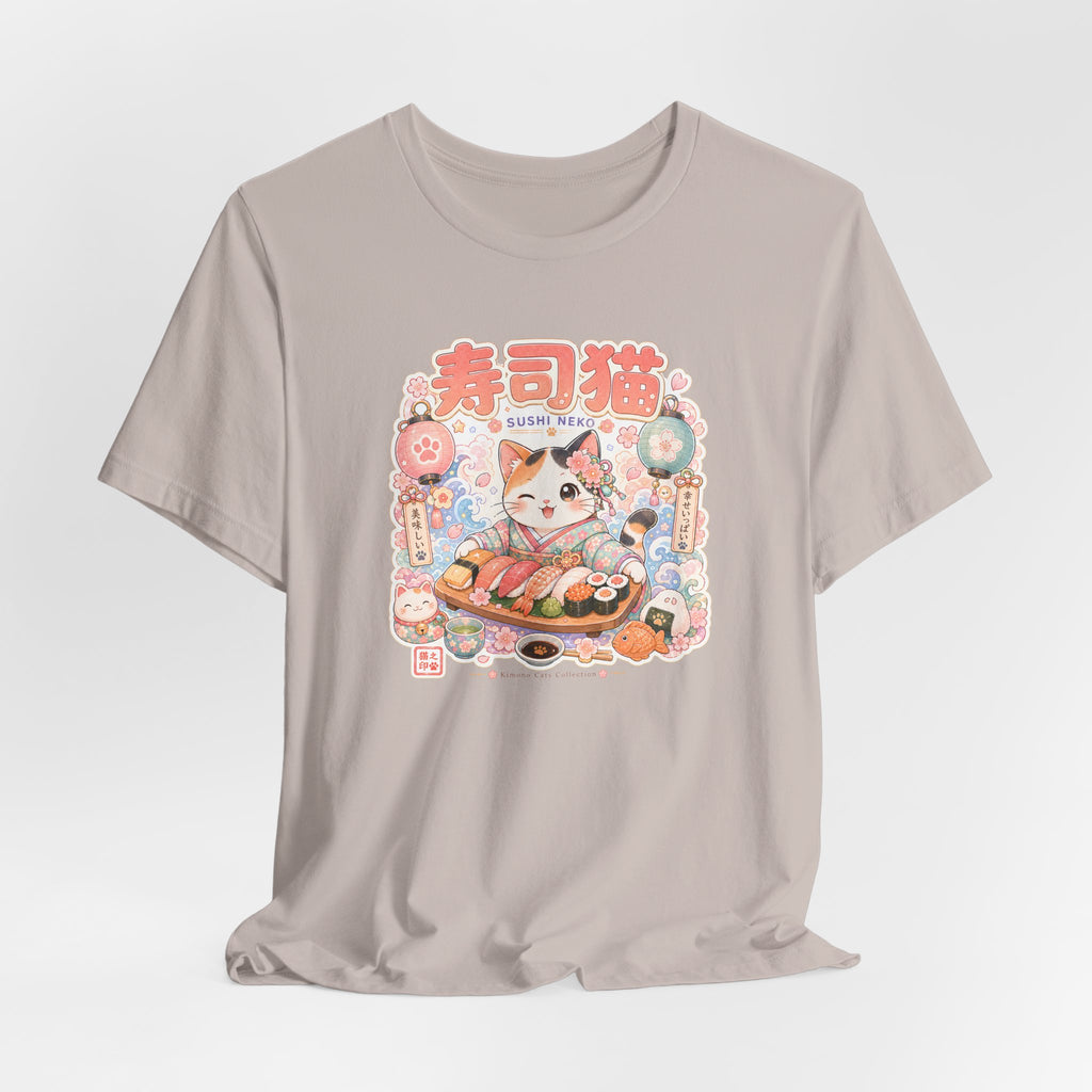Sushi Cat T-Shirt — Cute Japanese Kawaii Sushi Graphic Tee