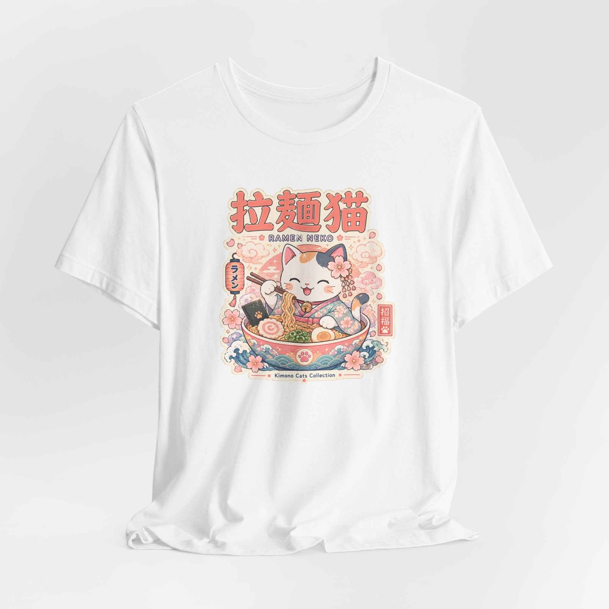 Ramen Neko Tee — Cute Maneki Cat Ramen Bowl Japanese Style T‑Shirt