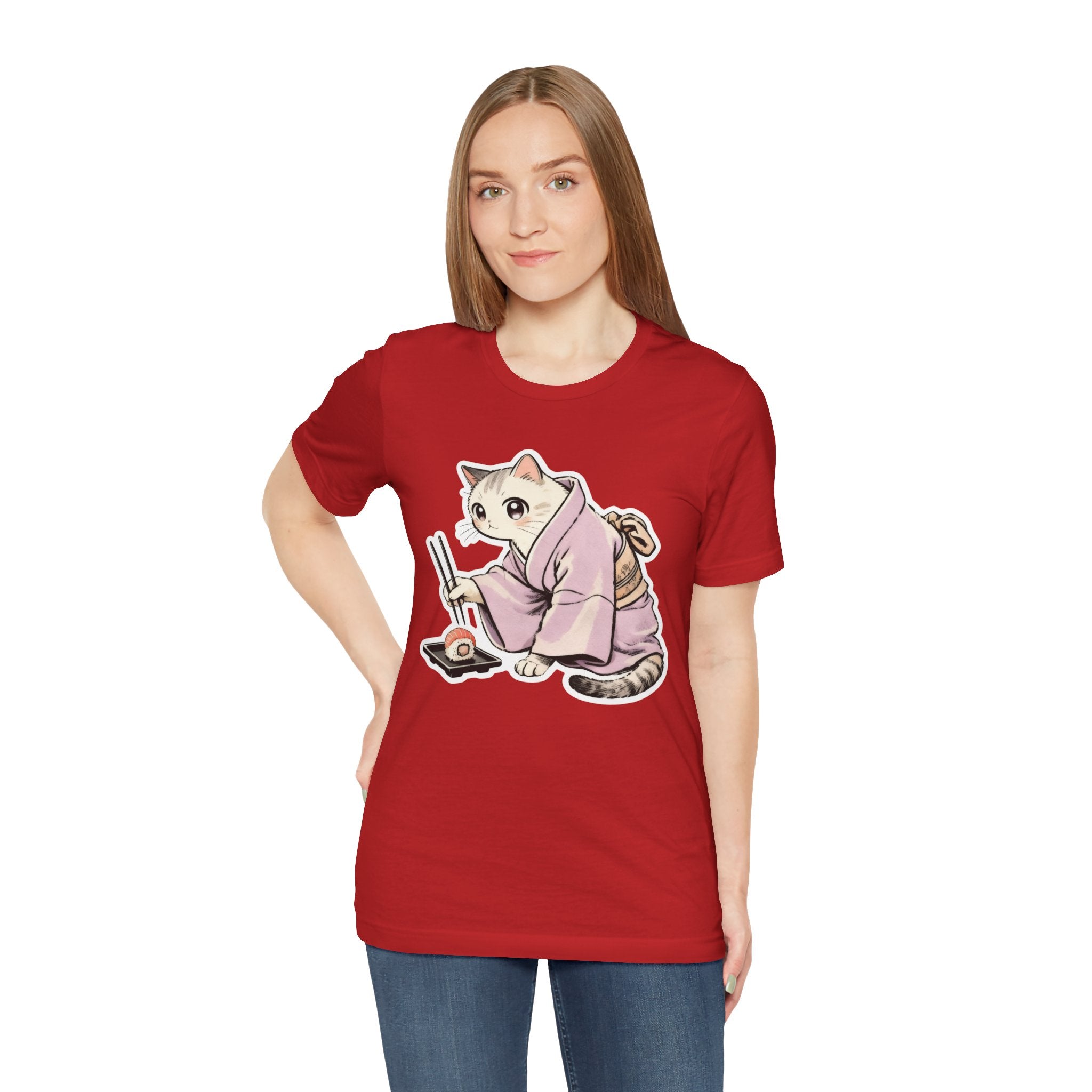 Sushi Cat Shirt - Japanese Kimono Cat Tee
