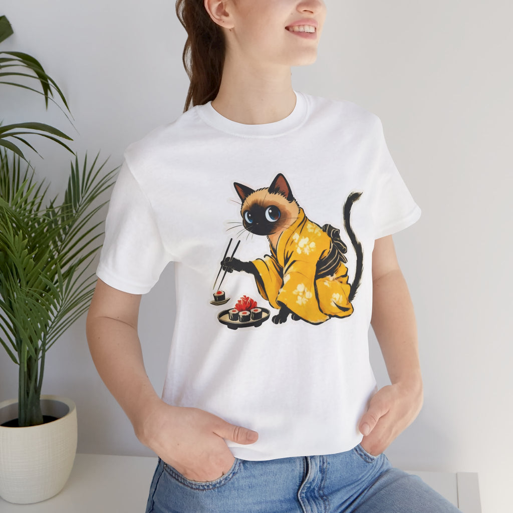 Kawaii Sushi Cat Tee - Japanese Cat Shirt