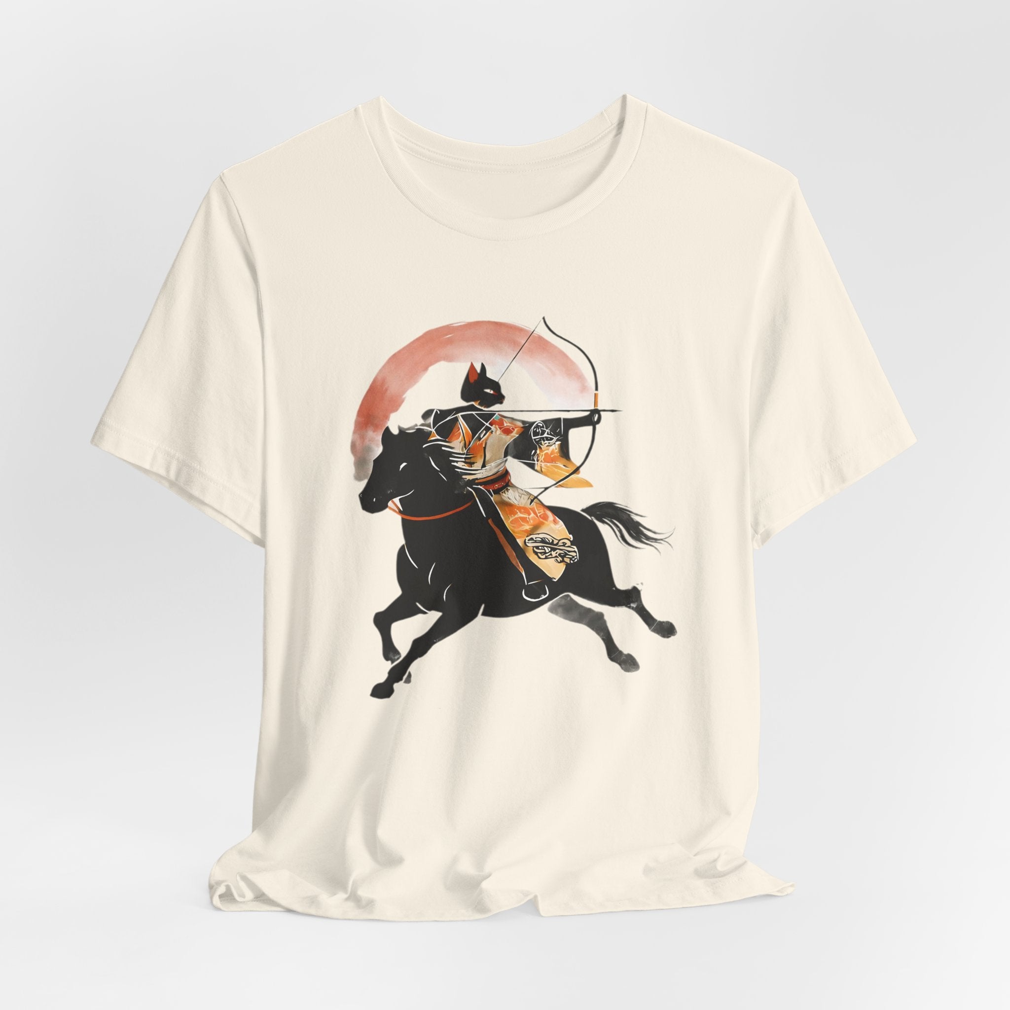 Year of the Horse Archer Cat T-Shirt | Japanese Zodiac Ukiyo-e Kimono Neko