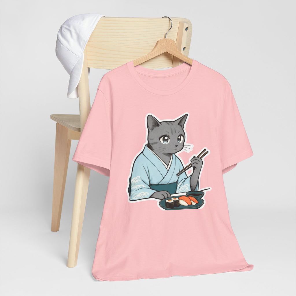 Sushi Kimono Cat Shirt - Japanese Dinner Date Cat Tee