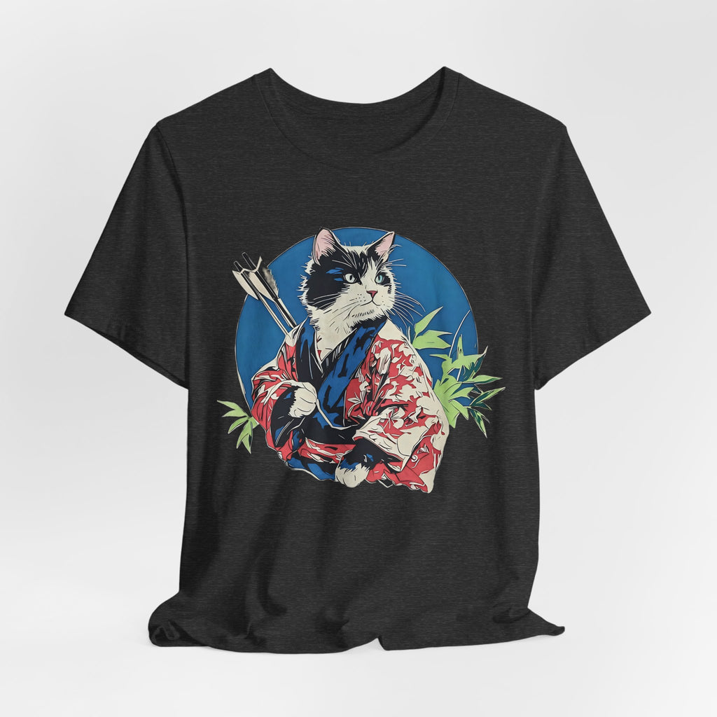Cat Warrior T-Shirt: Kyudo Anime Graphic Tee