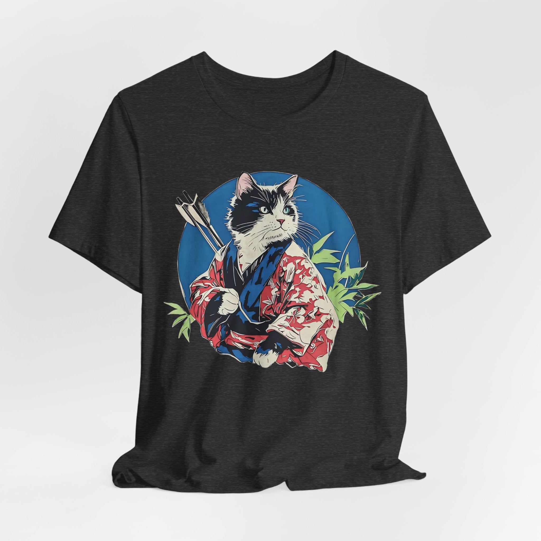Cat Warrior T-Shirt: Kyudo Anime Graphic Tee