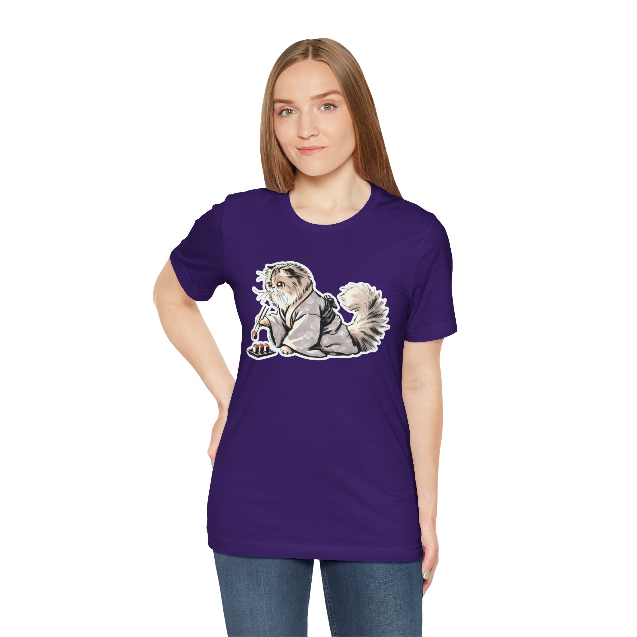 Sushi Cat Chopsticks Shirt - Cute Japanese Tee