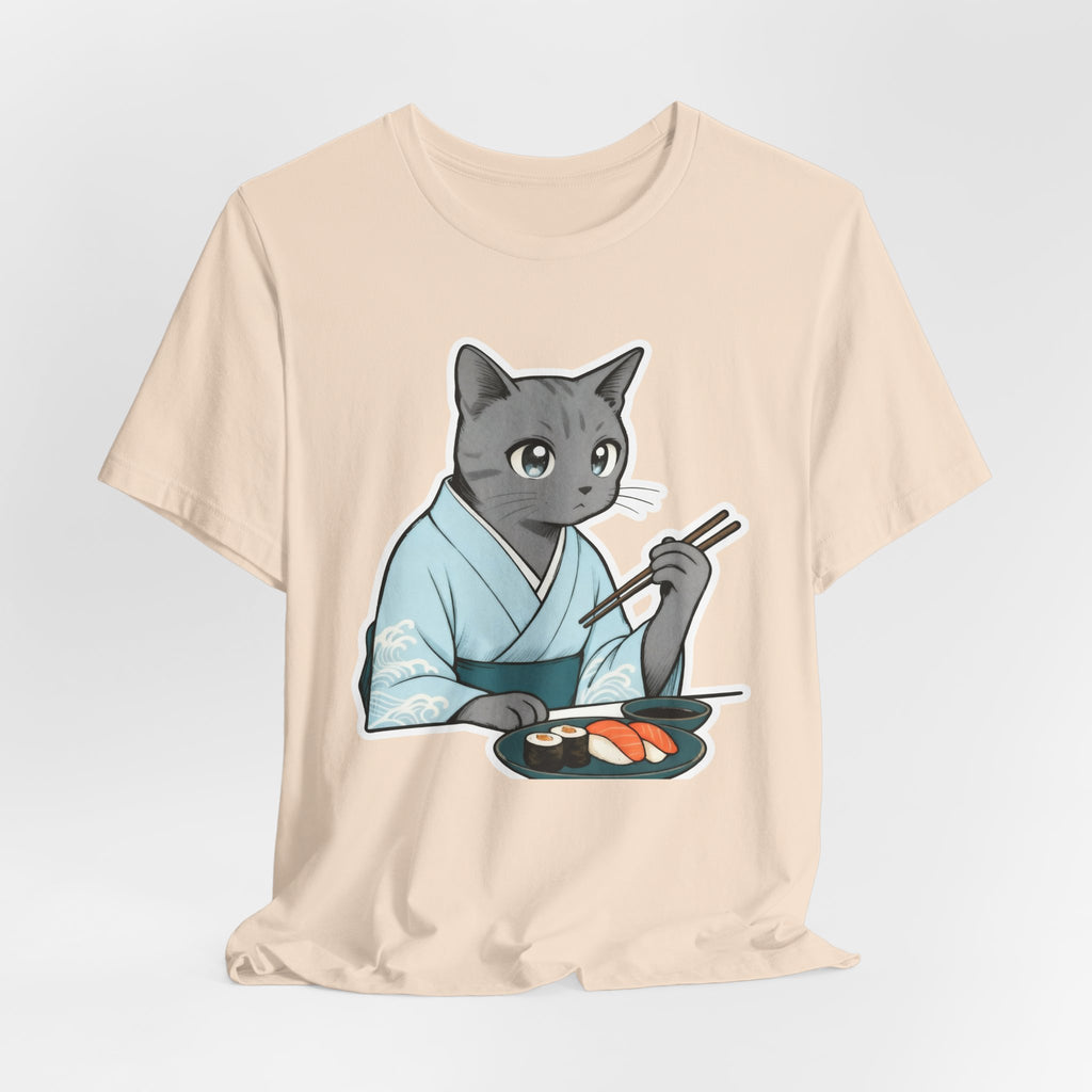 Sushi Kimono Cat Shirt - Japanese Dinner Date Cat Tee