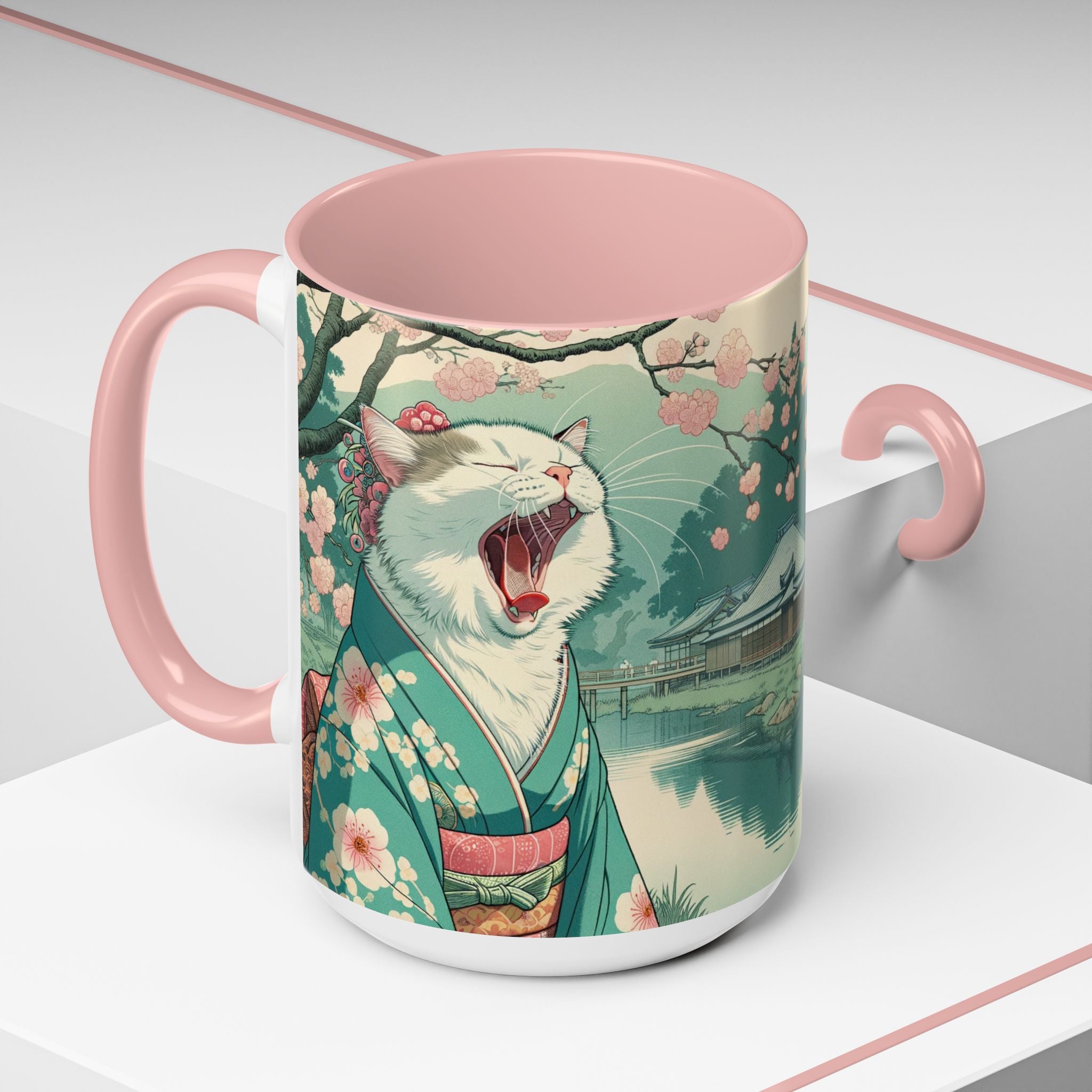 Cute Geisha Cat Mug - Kimono Cat Lover Gift - Kimono Cats Collection