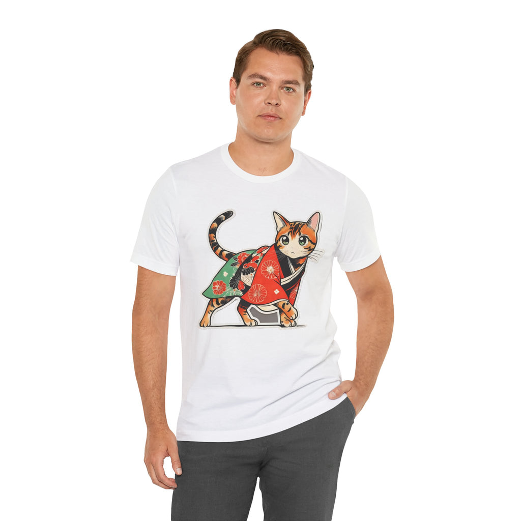 Japanese Kimono Cat Shirt Soft Calm Tee