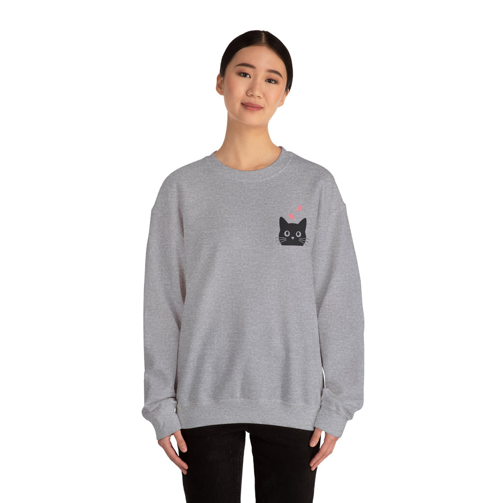 Black Cat Sakura Sweatshirt - Unisex Crewneck