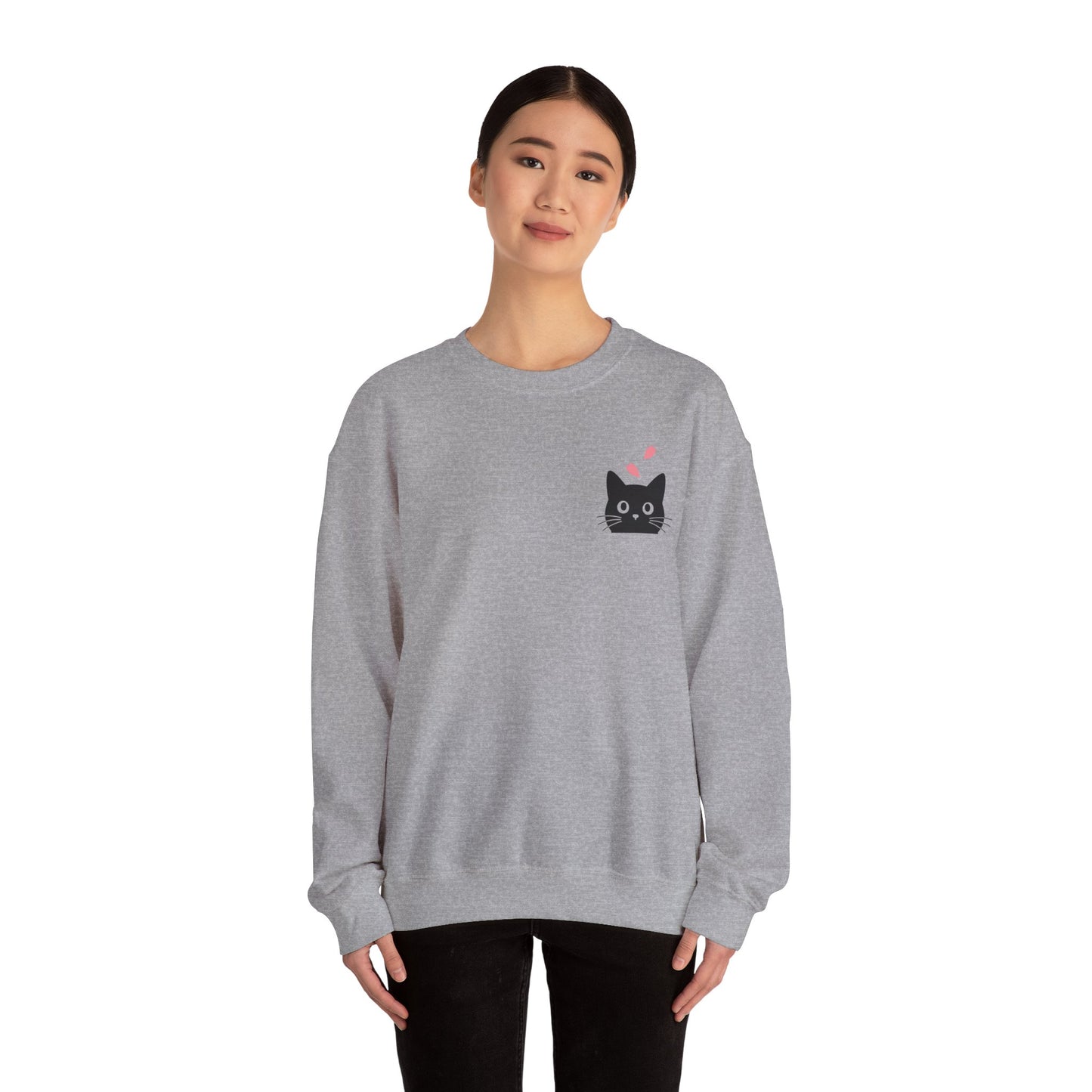 Black Cat Sakura Sweatshirt - Unisex Crewneck