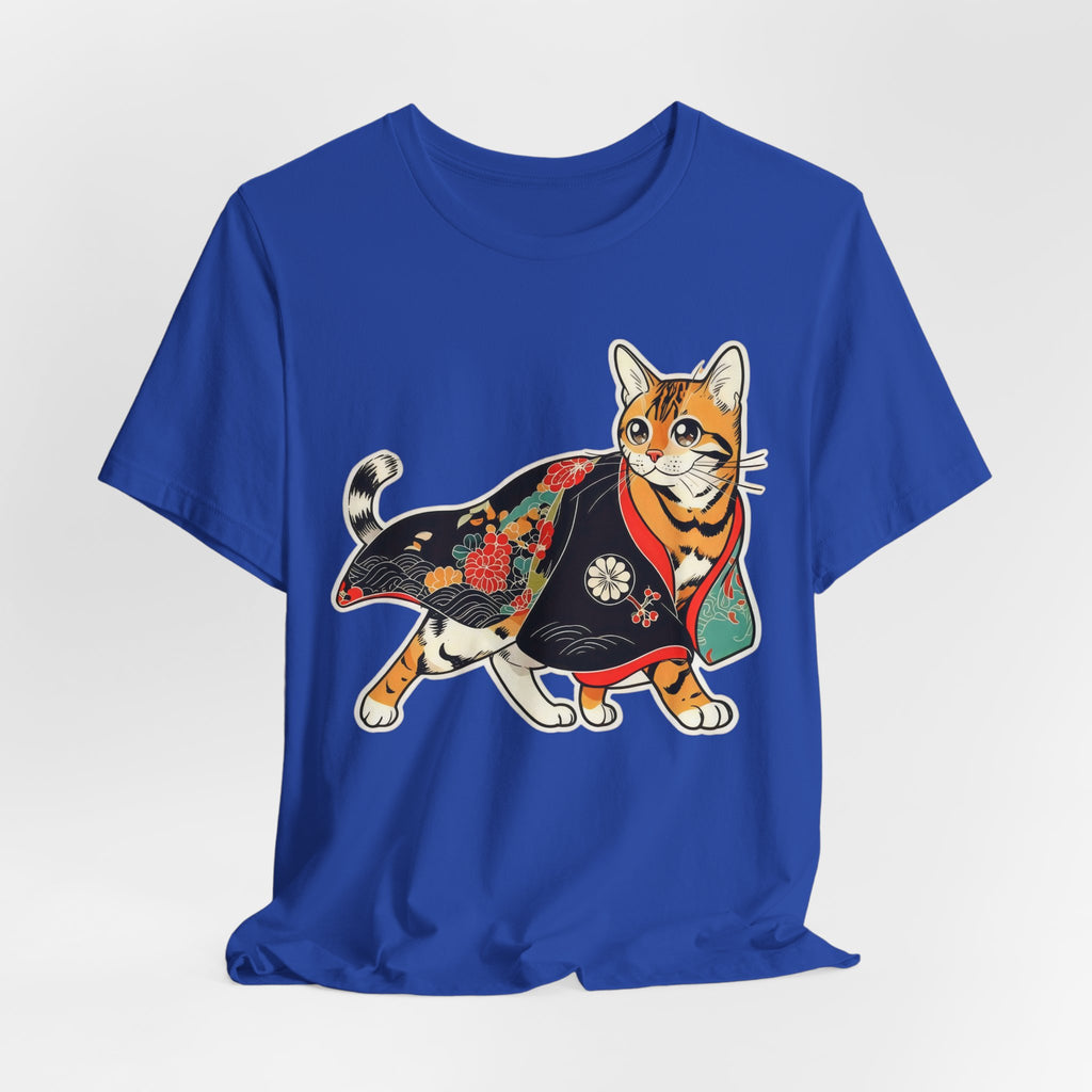 Japanese Neko Cat Shirt Calm Gift Tee, Kimono Neko Bengal