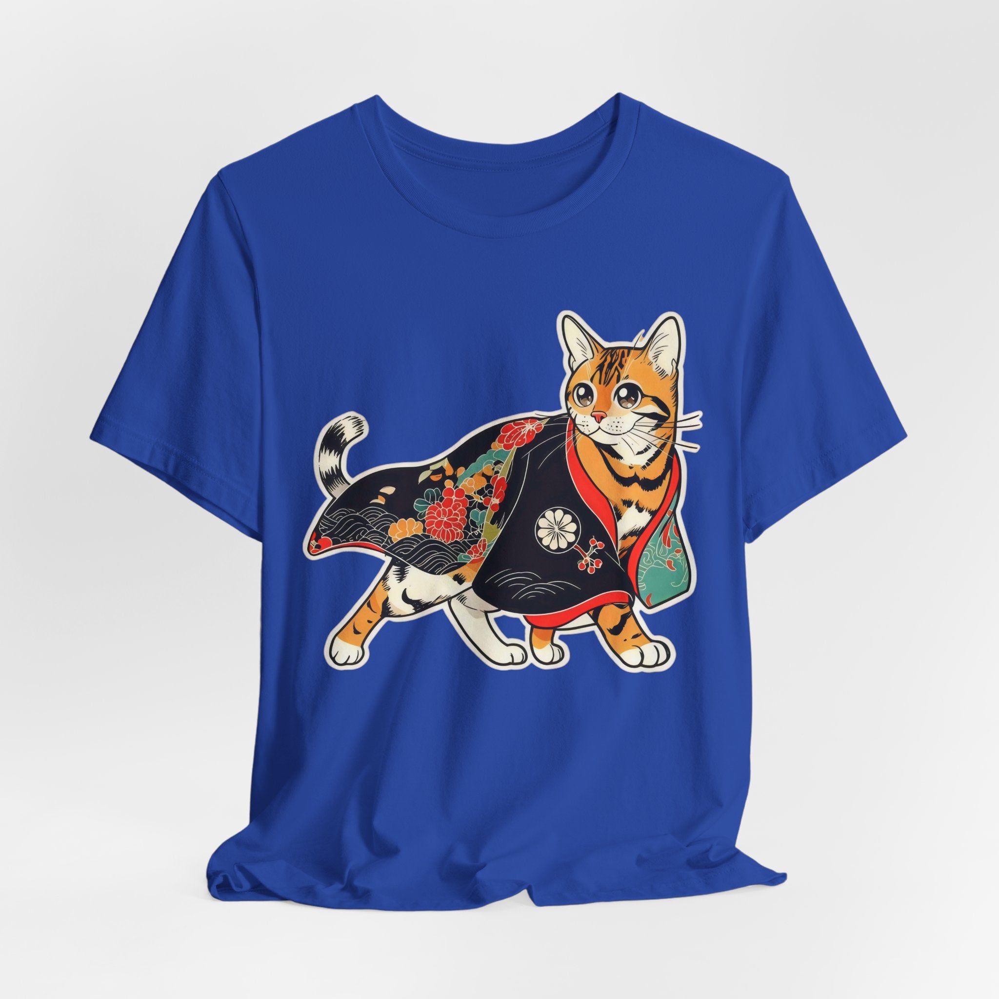 Japanese Neko Cat Shirt Calm Gift Tee, Kimono Neko Bengal