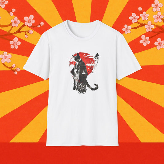 Samurai Cat Japanese Art T-Shirt