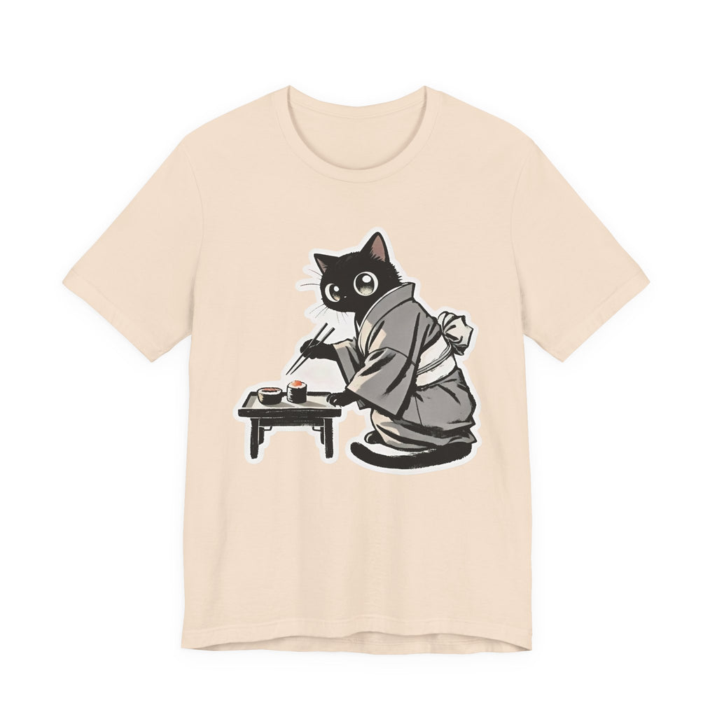 Sushi Cat T-Shirt | Adorable Japanese Cat in Kimono Design - Kimono Cats Collection