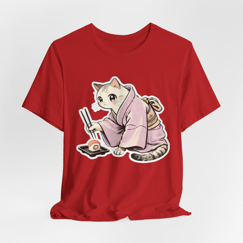 Sushi Cat Shirt - Japanese Kimono Cat Tee