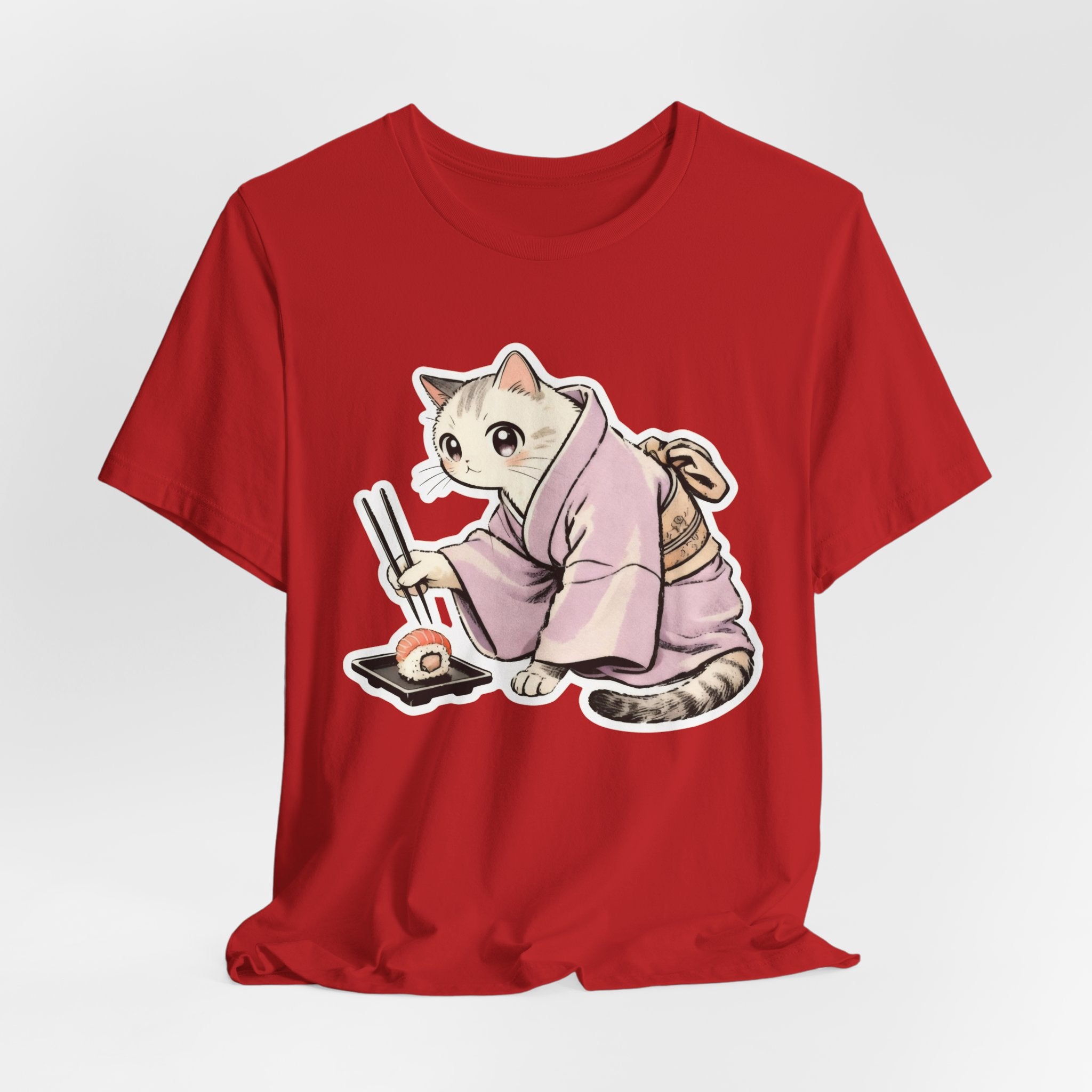Sushi Cat Shirt - Japanese Kimono Cat Tee
