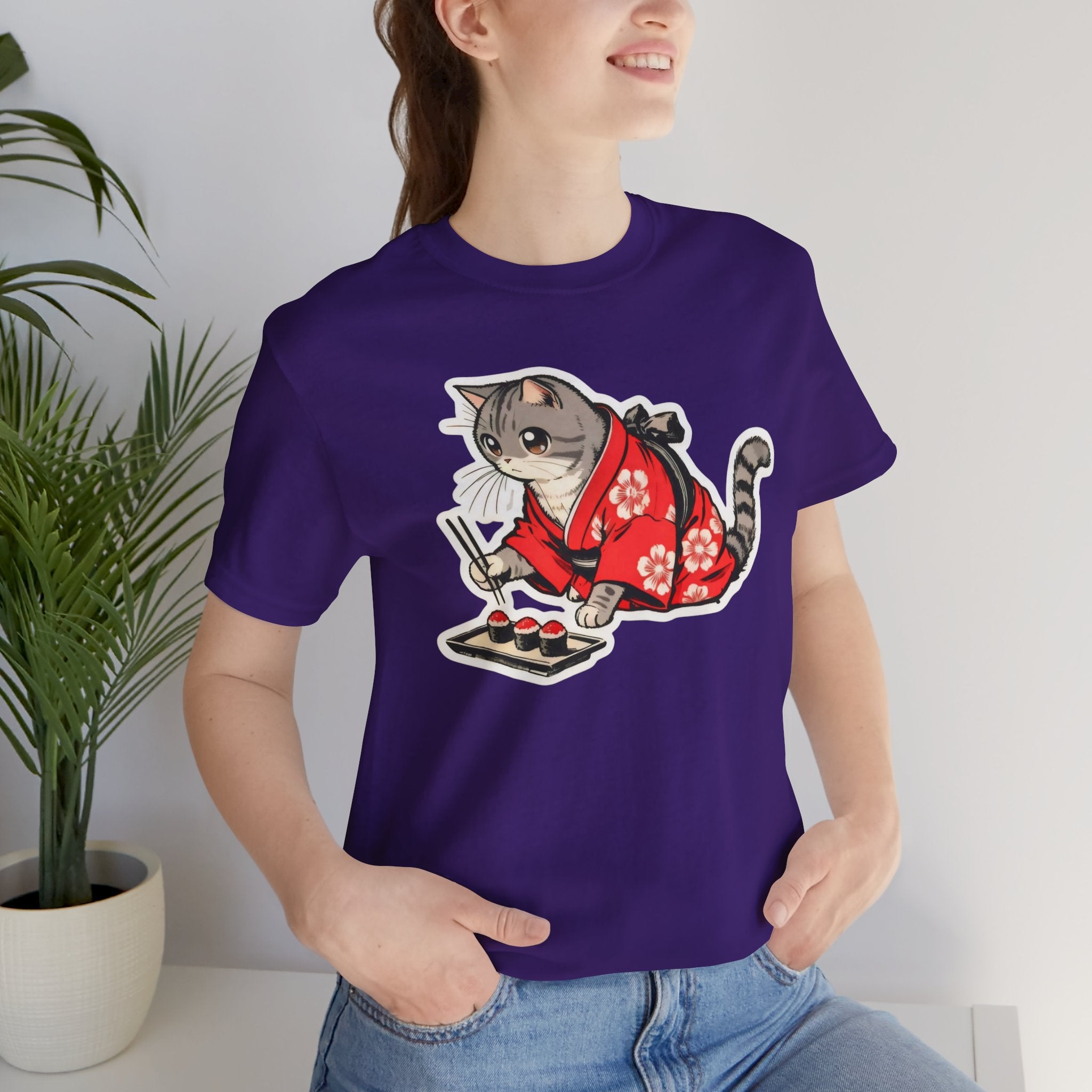 Sushi Cat T-Shirt - Kawaii Kimono Cat