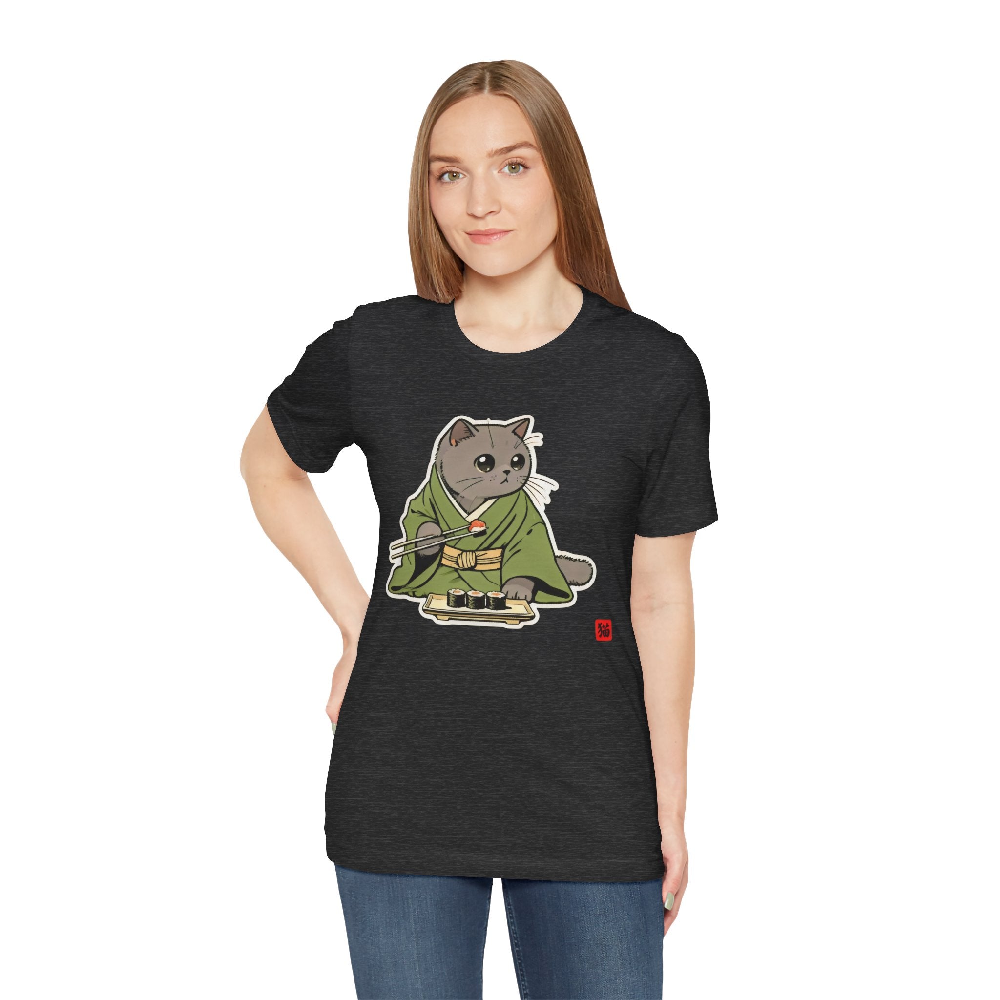 Sushi Cat Shirt - Adorable Japanese Cat Tee for British Shorthair Lovers - Kimono Cats Collection