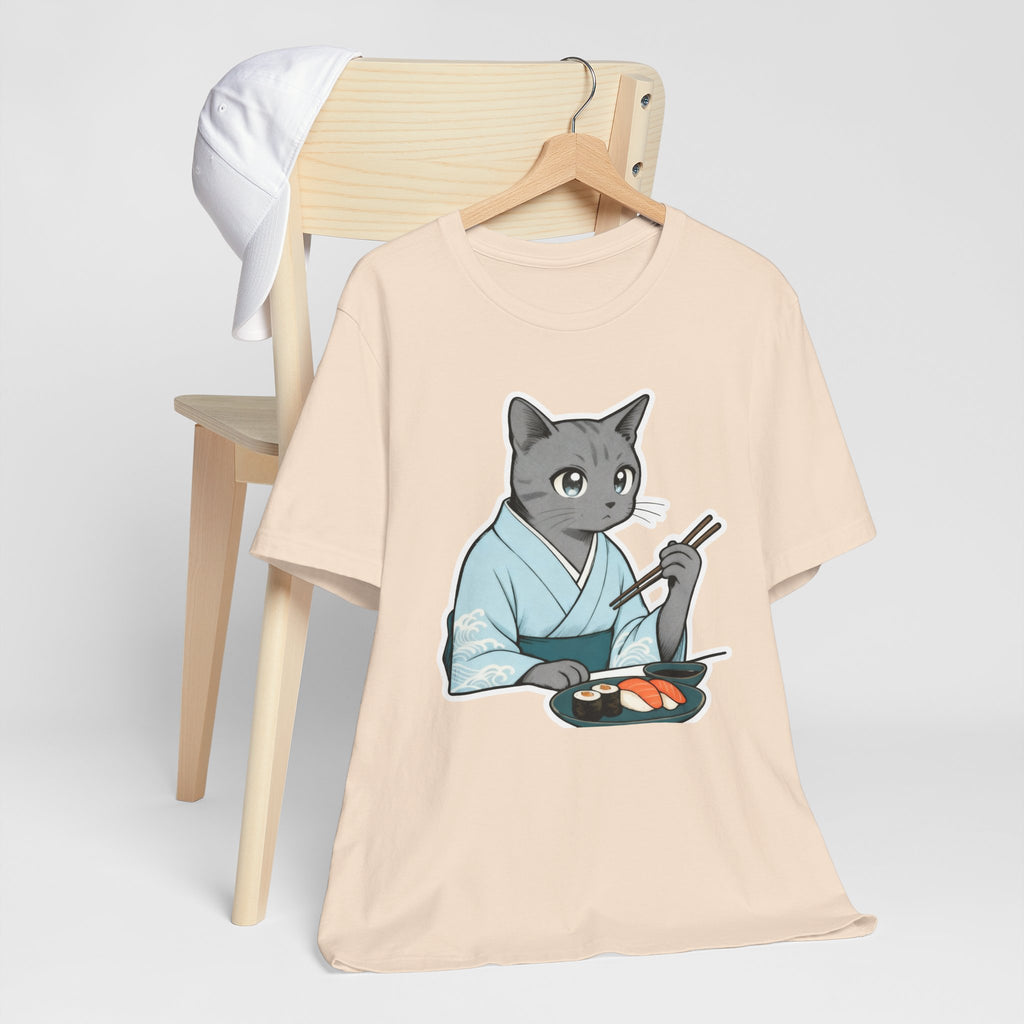 Sushi Kimono Cat Shirt - Japanese Dinner Date Cat Tee