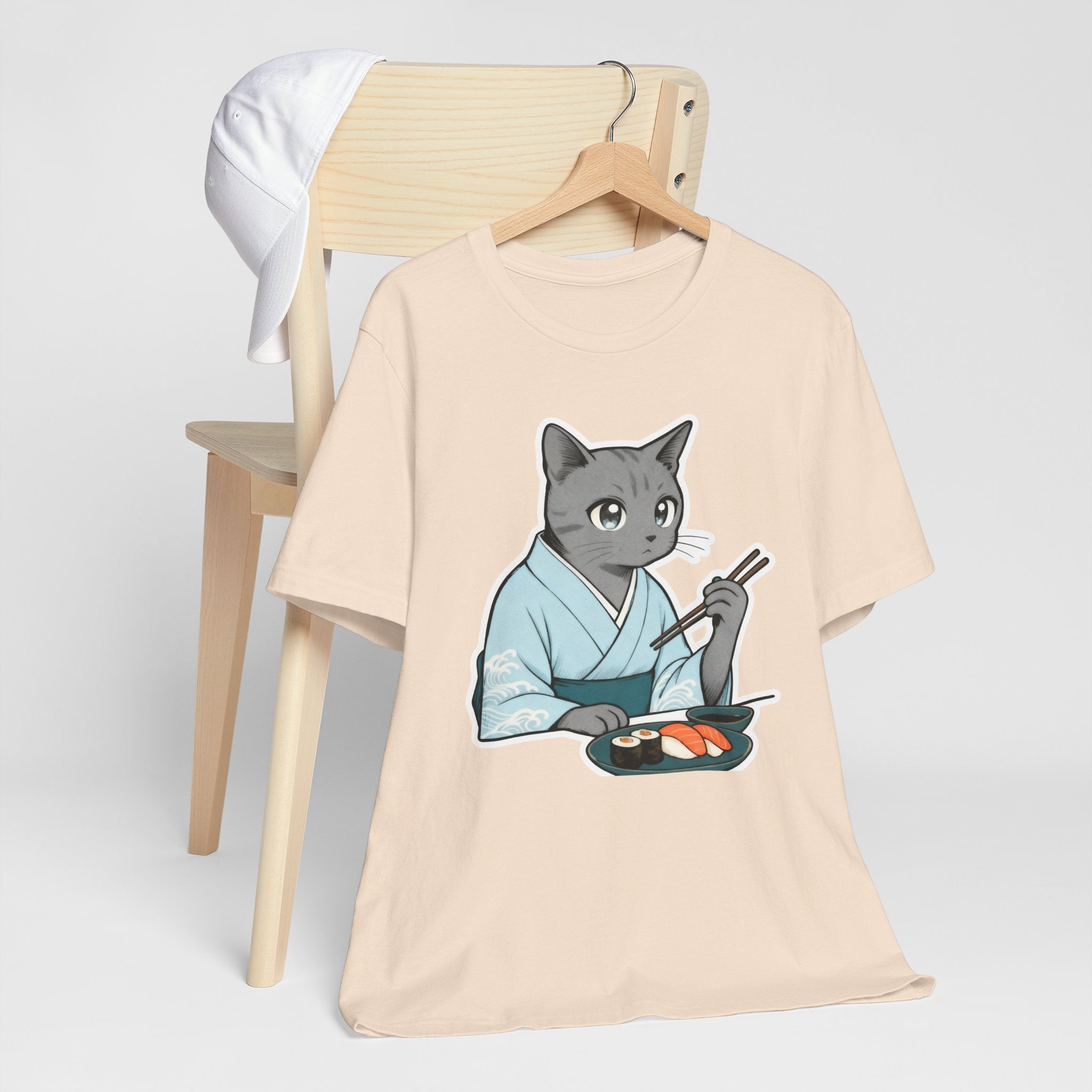 Sushi Kimono Cat Shirt - Japanese Dinner Date Cat Tee