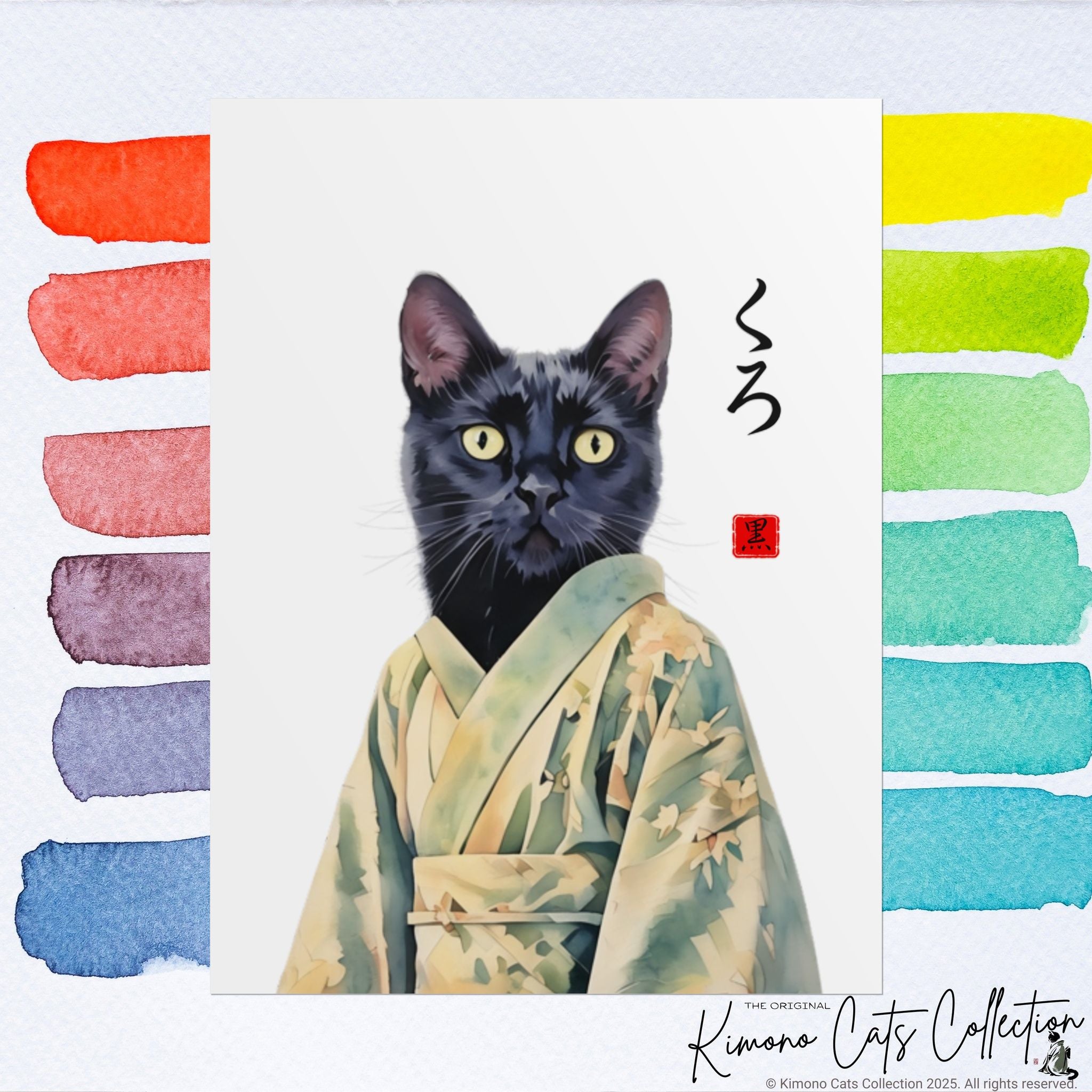 Custom Kimono Pet Portrait – Personalized Japanese-Style Pet Artwork