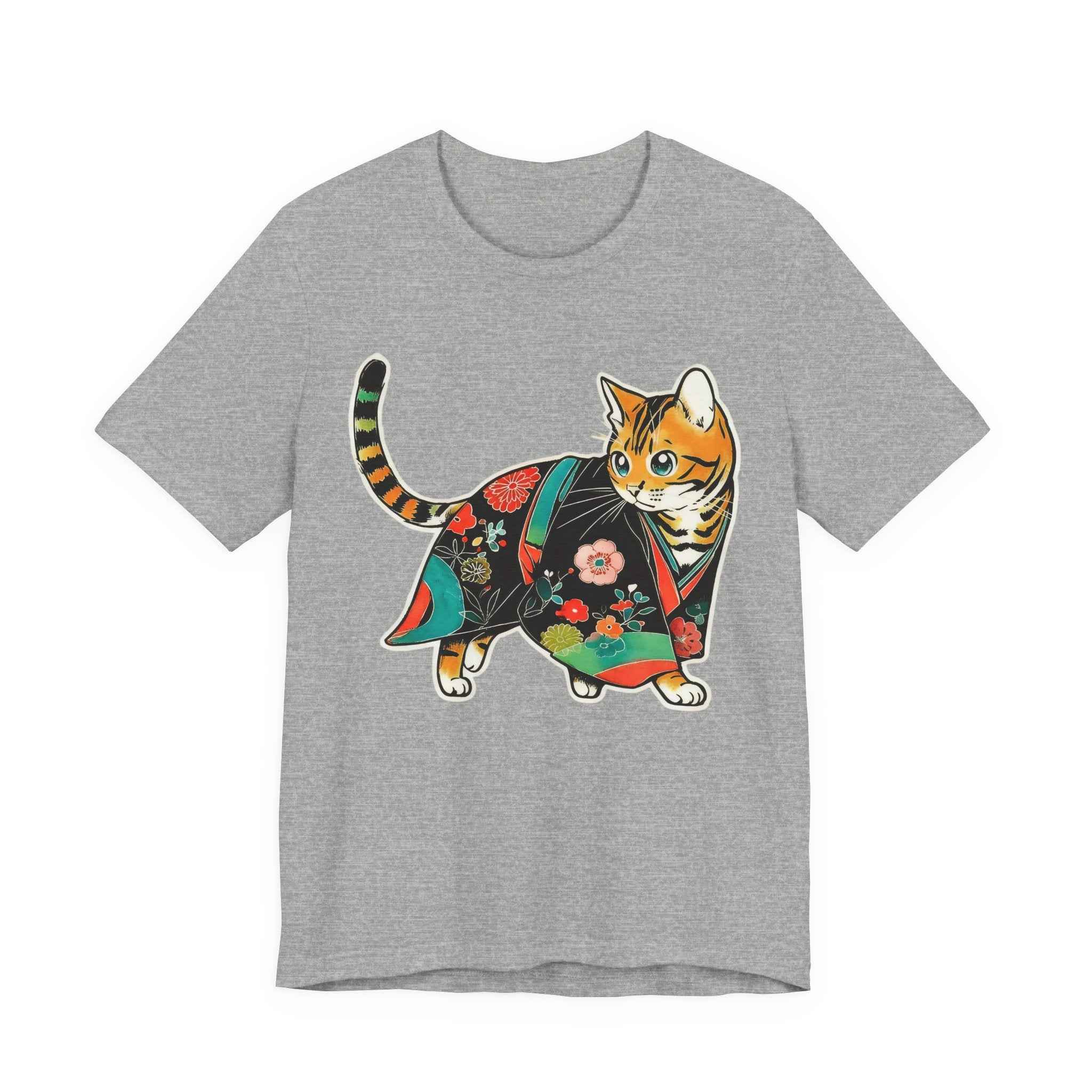 Japanese Kawaii Cat Shirt Quiet Cute Kimono Tee