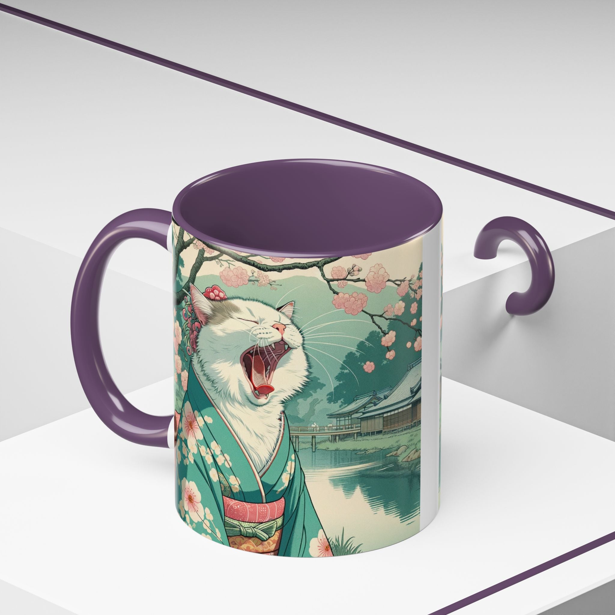 Cute Geisha Cat Mug - Kimono Cat Lover Gift - Kimono Cats Collection