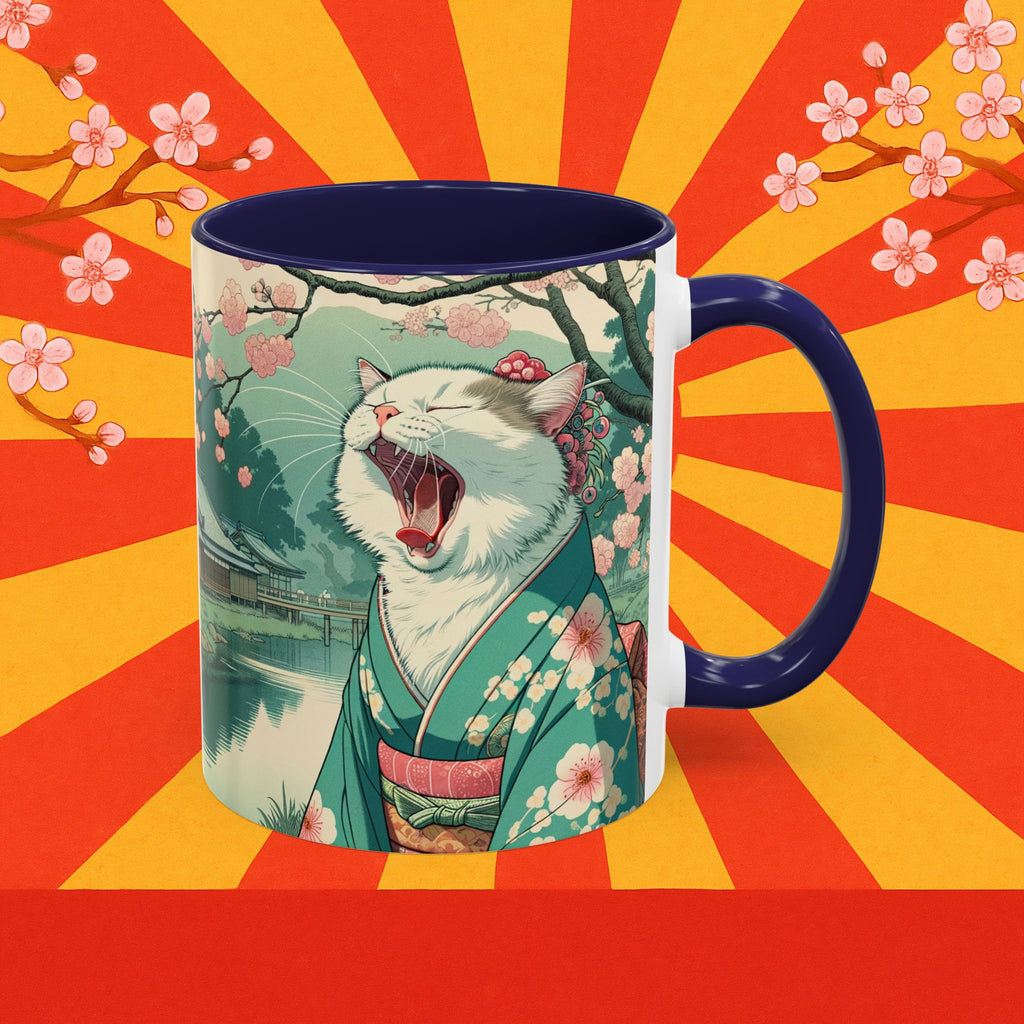 Cute Geisha Cat Mug - Kimono Cat Lover Gift