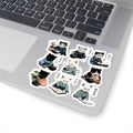 Zen Cat Illustrations Kiss-Cut Stickers for Hobby Cats | Kawaii Japanese Cats