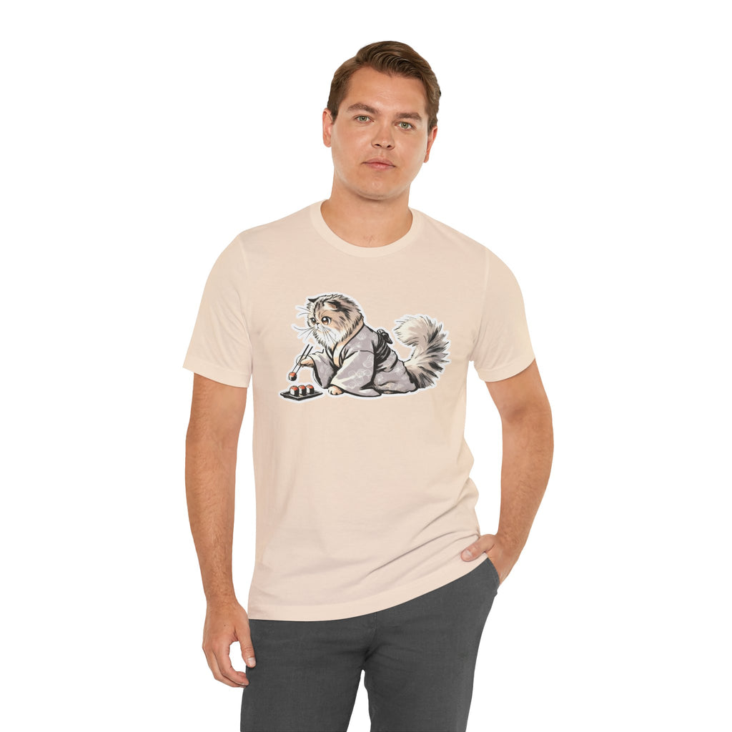 Sushi Cat Chopsticks Shirt - Cute Japanese Tee
