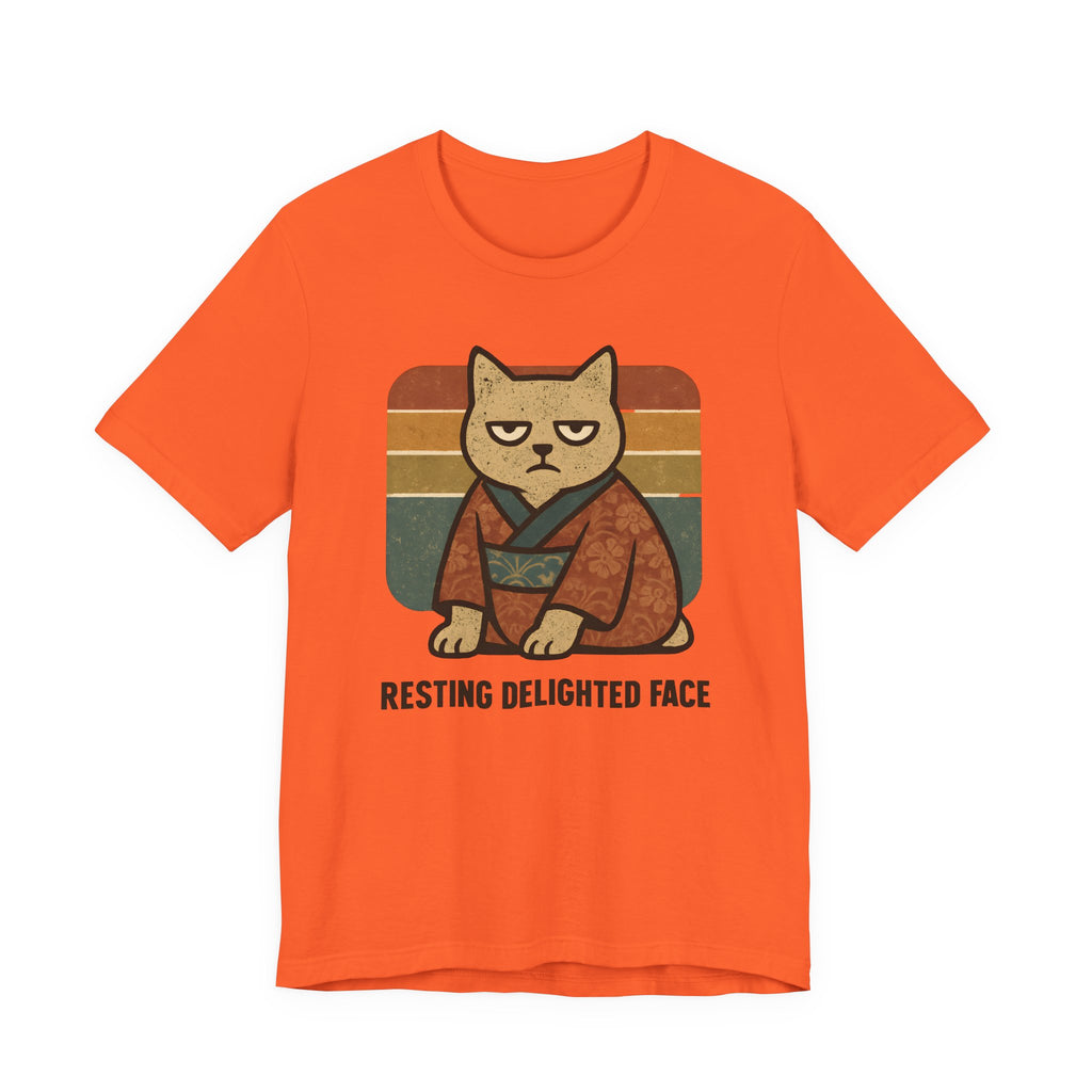 Resting Delighted Face - Grumpy Kimono Cat Vintage T-Shirt
