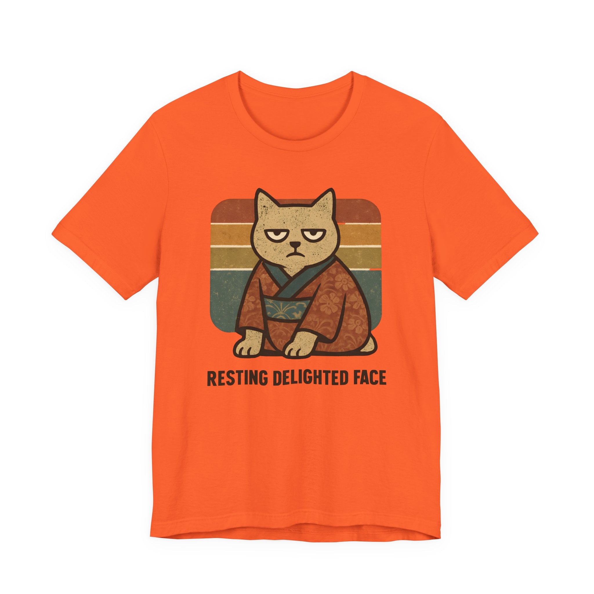Resting Delighted Face - Grumpy Kimono Cat Vintage T-Shirt