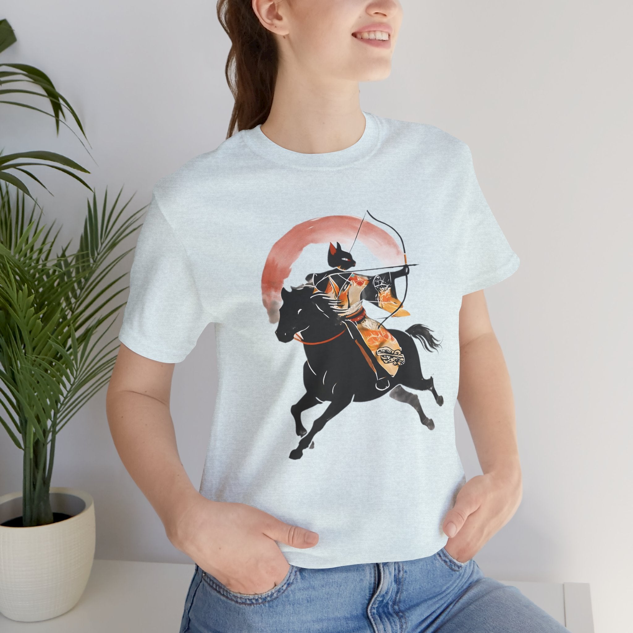 Year of the Horse Archer Cat T-Shirt | Japanese Zodiac Ukiyo-e Kimono Neko