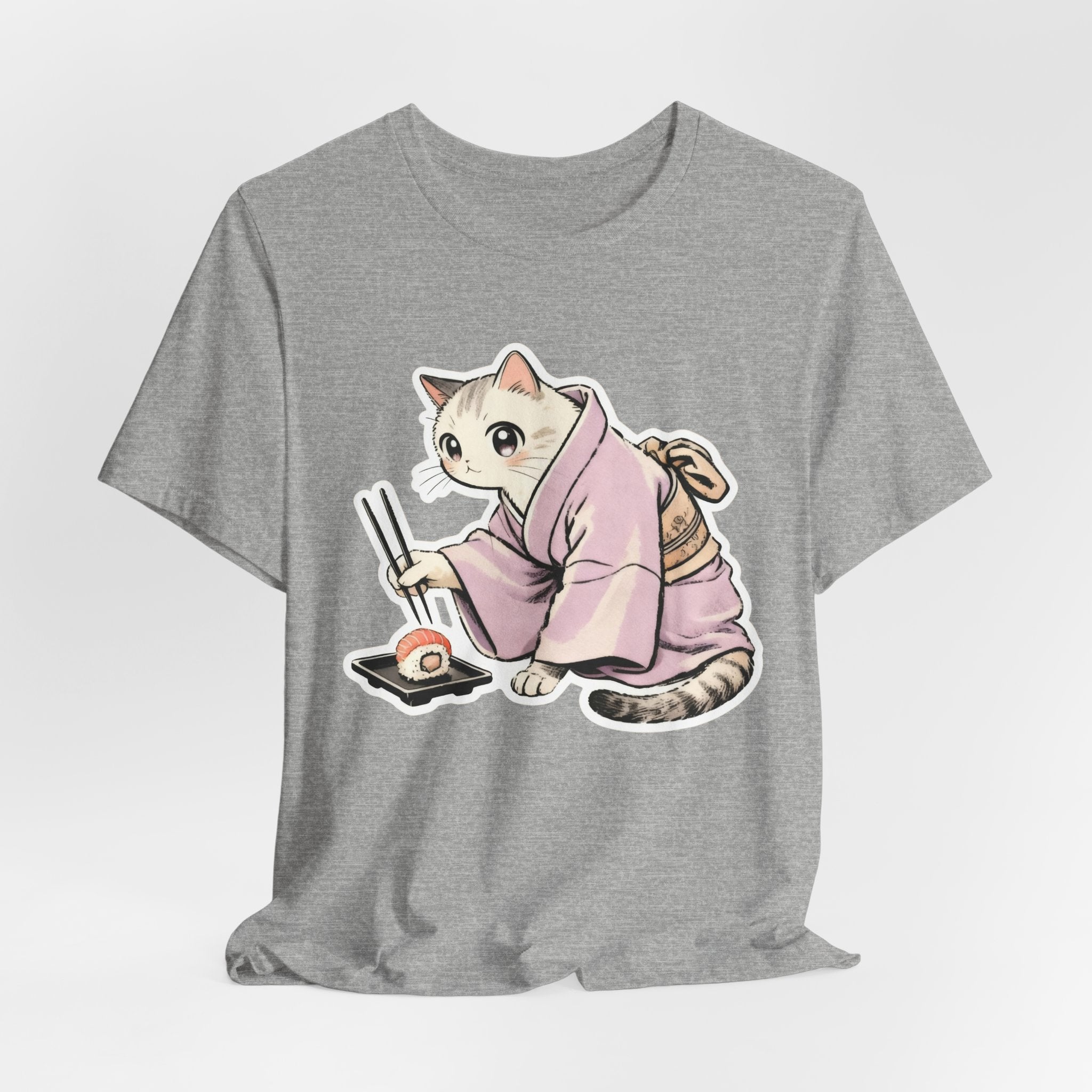 Sushi Cat Shirt - Japanese Kimono Cat Tee